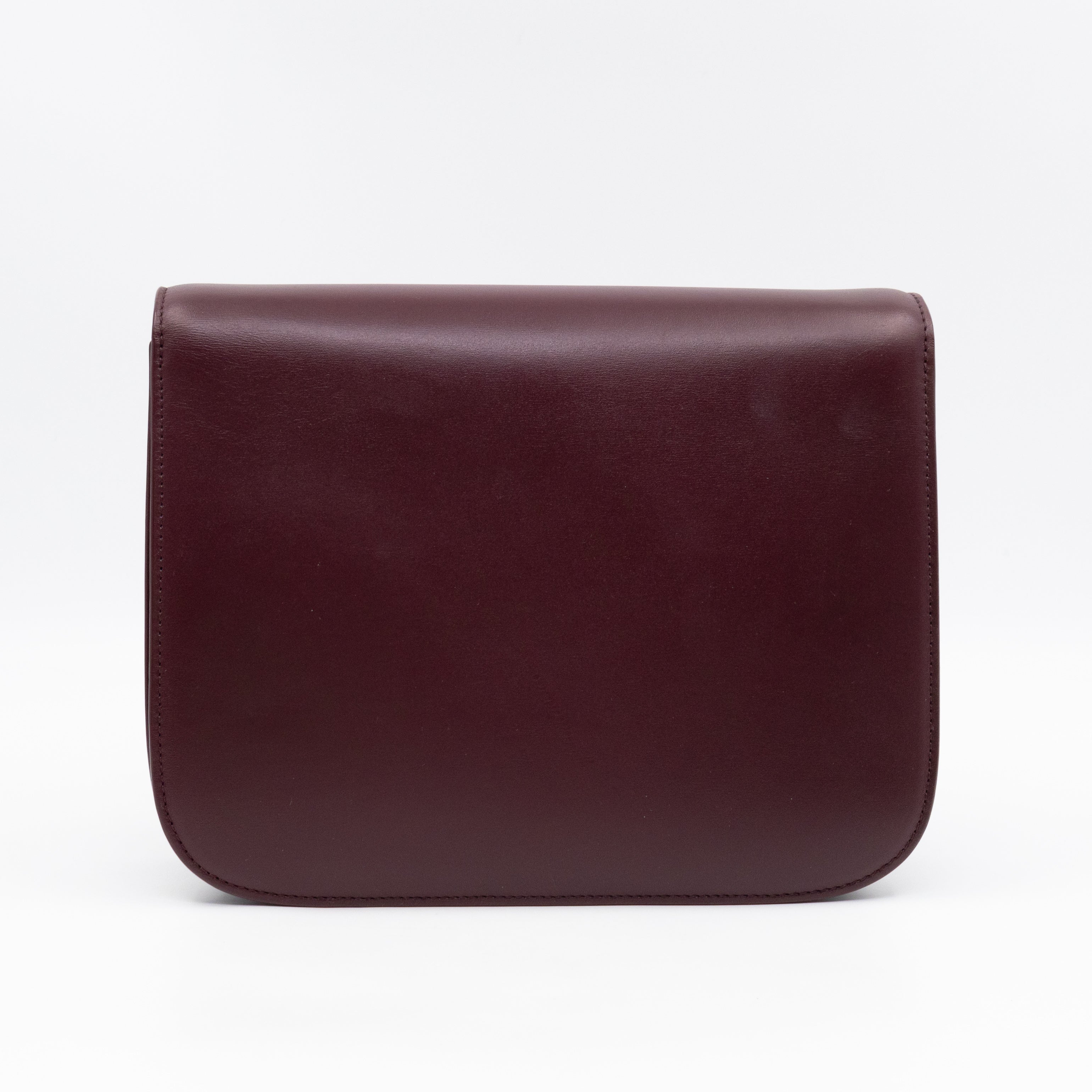 Classic Box Medium Burgundy Leather