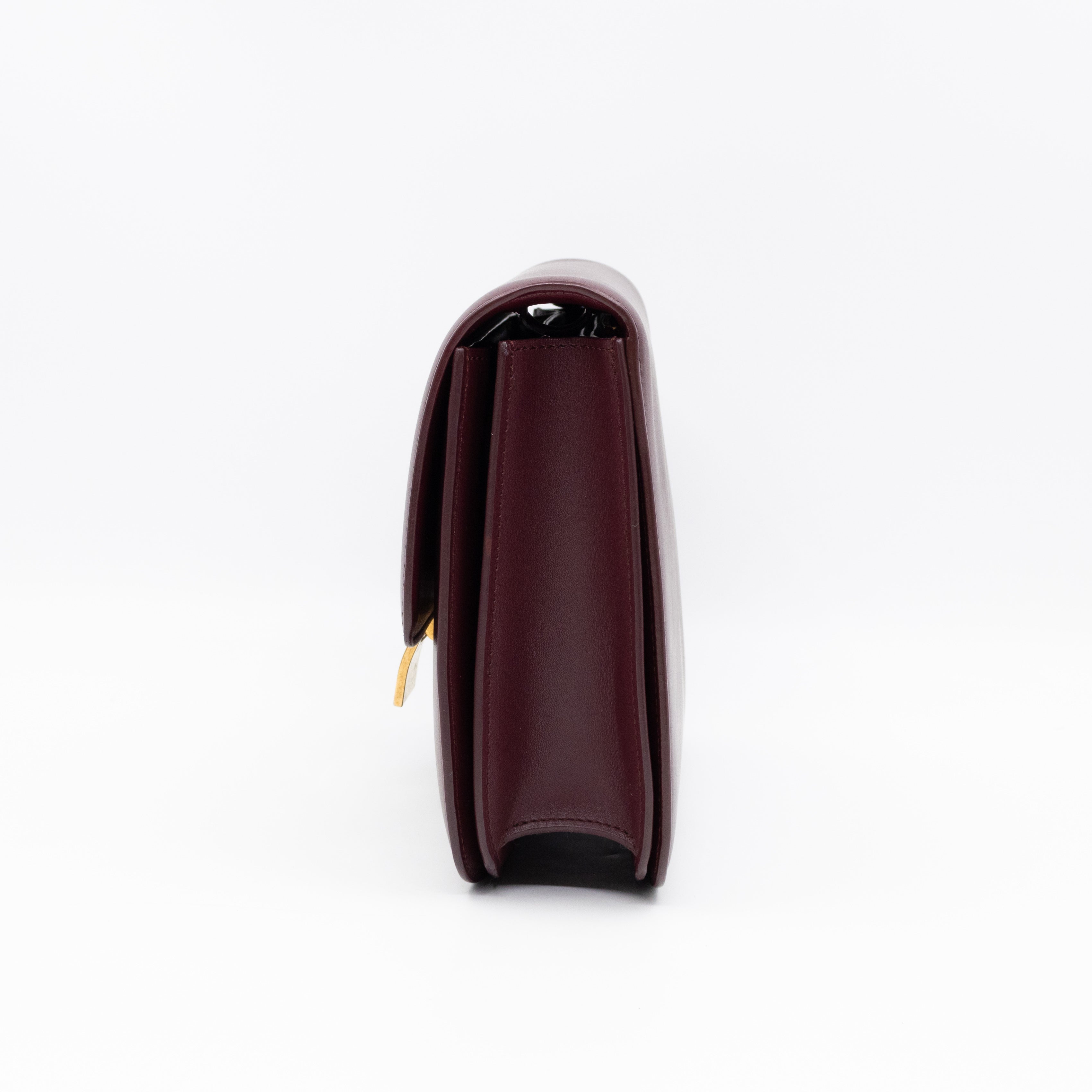 Classic Box Medium Burgundy Leather