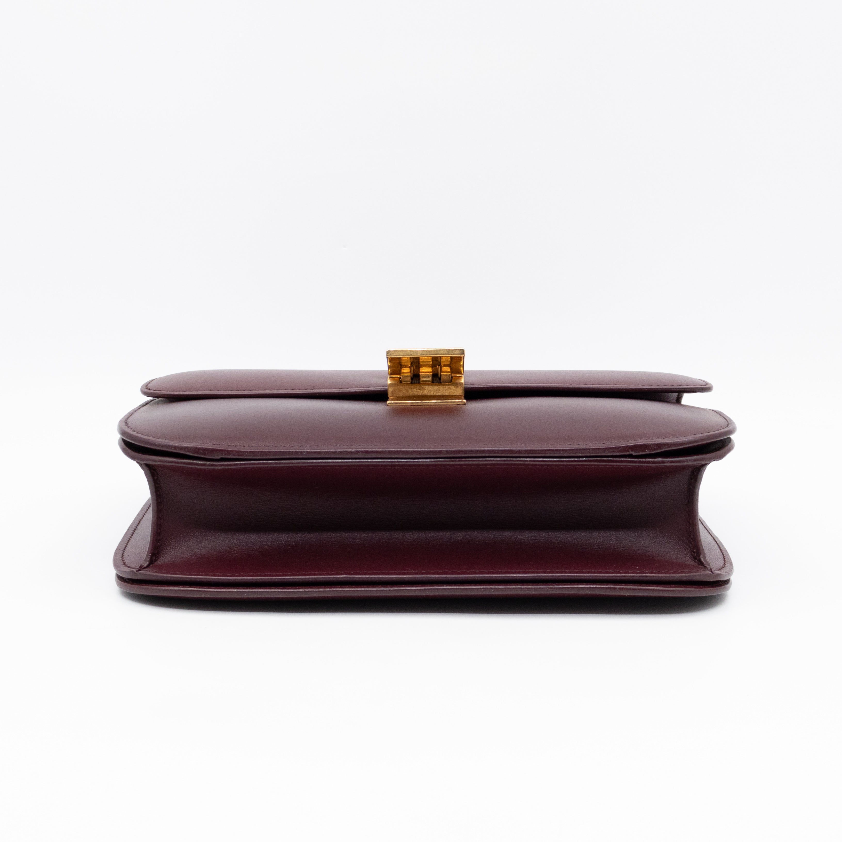 Classic Box Medium Burgundy Leather