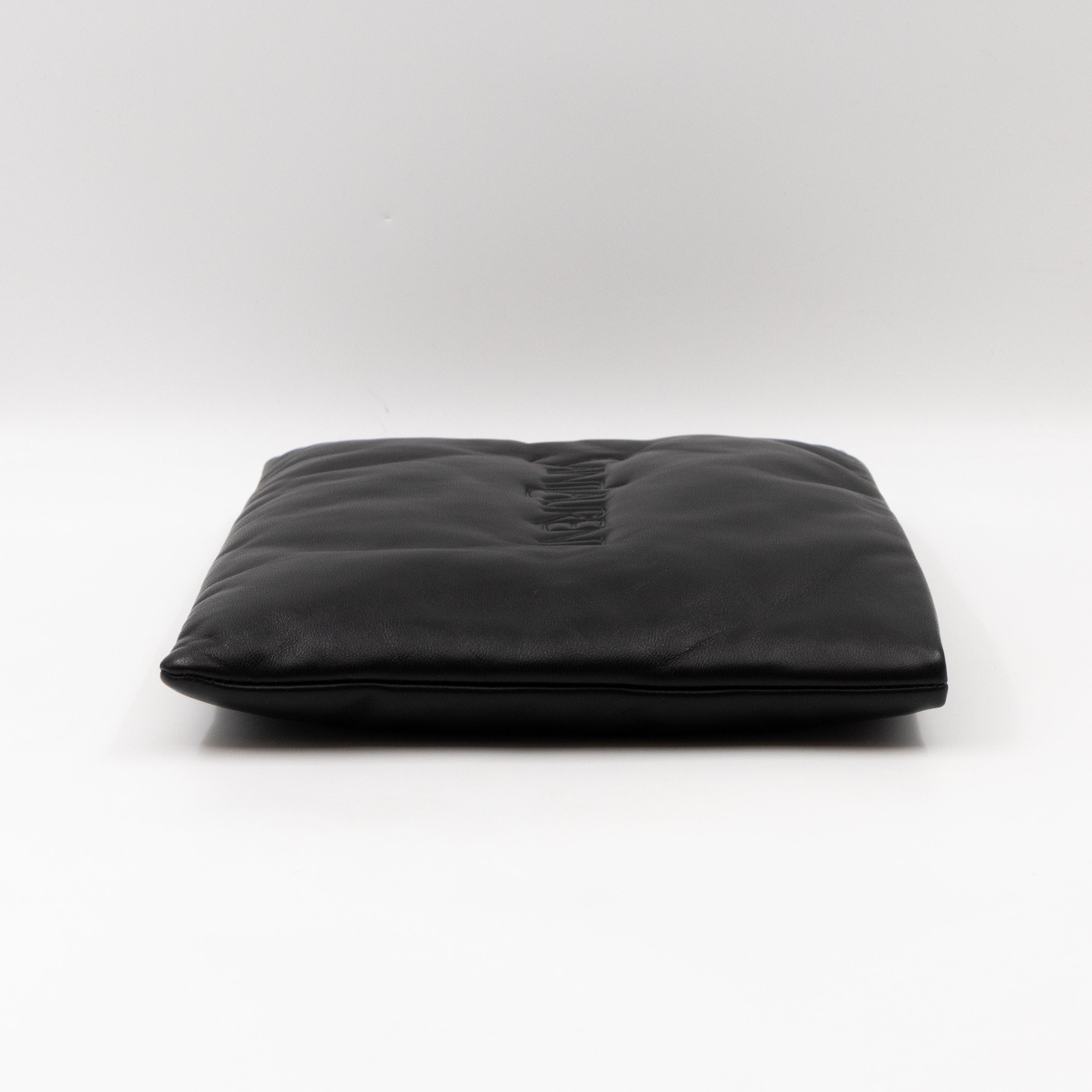 Puffy Pouch Large Black Lambskin
