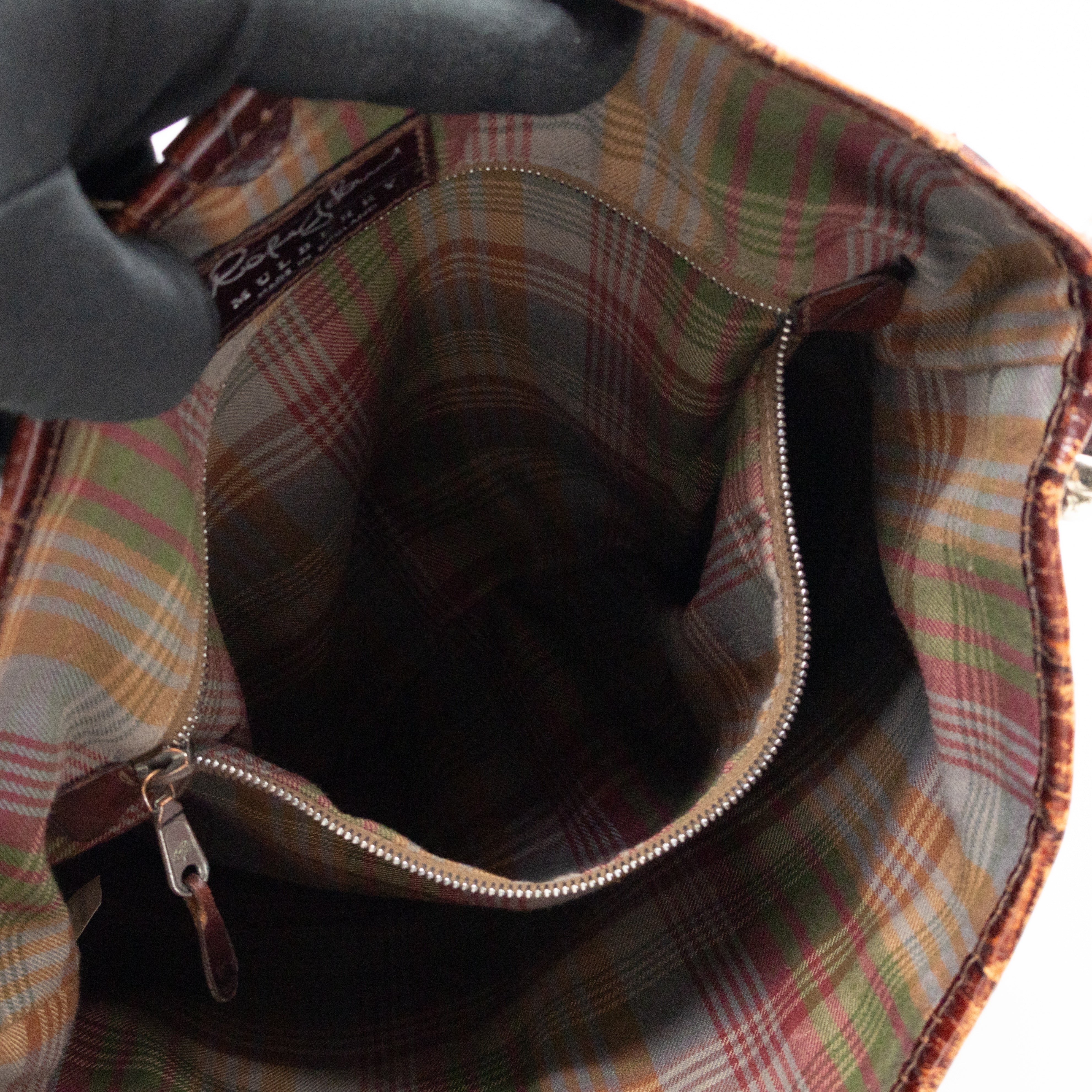 Bucket Crossbody Bag Burgundy Croc Embossed Leather
