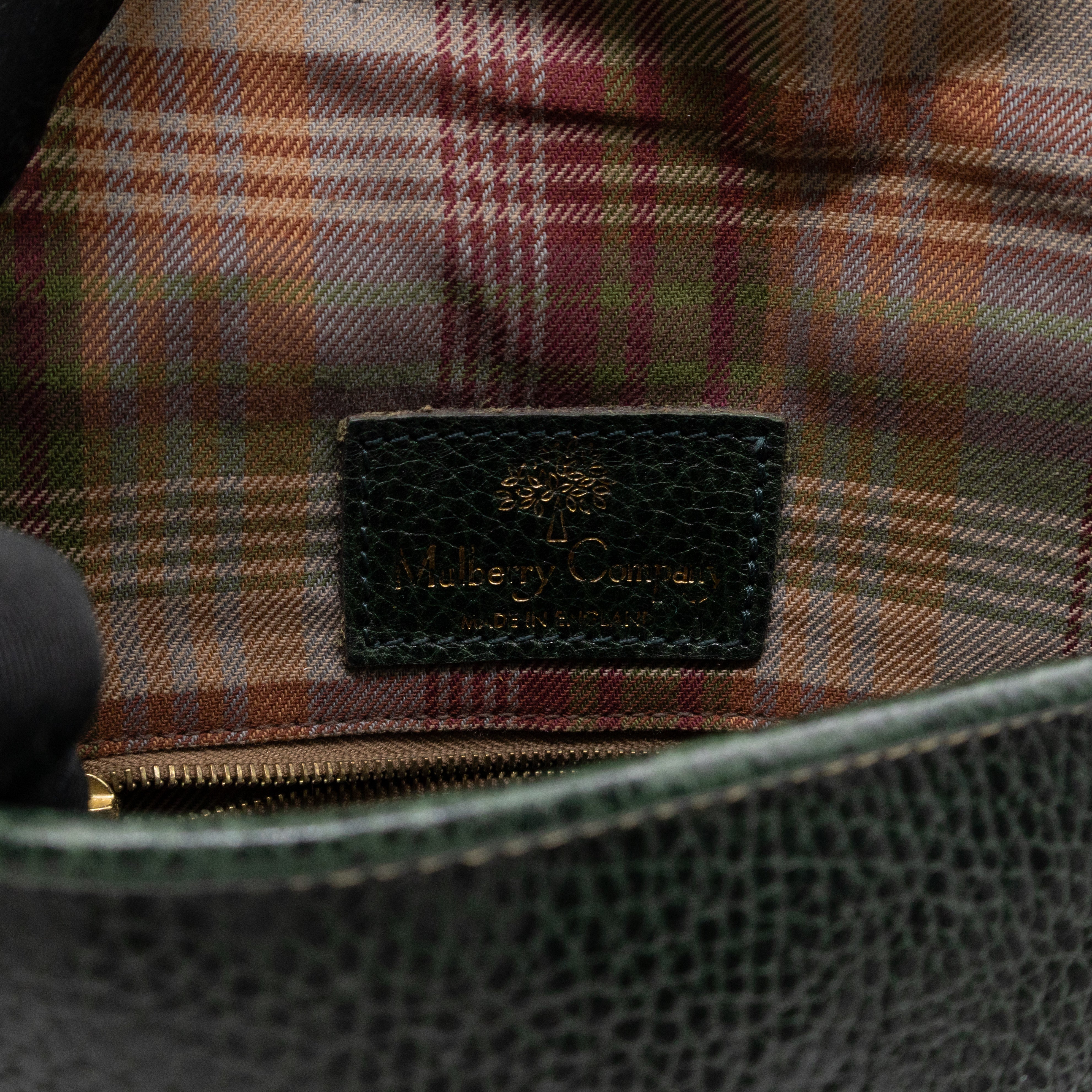 Vintage Crossbody Bag Green Leather