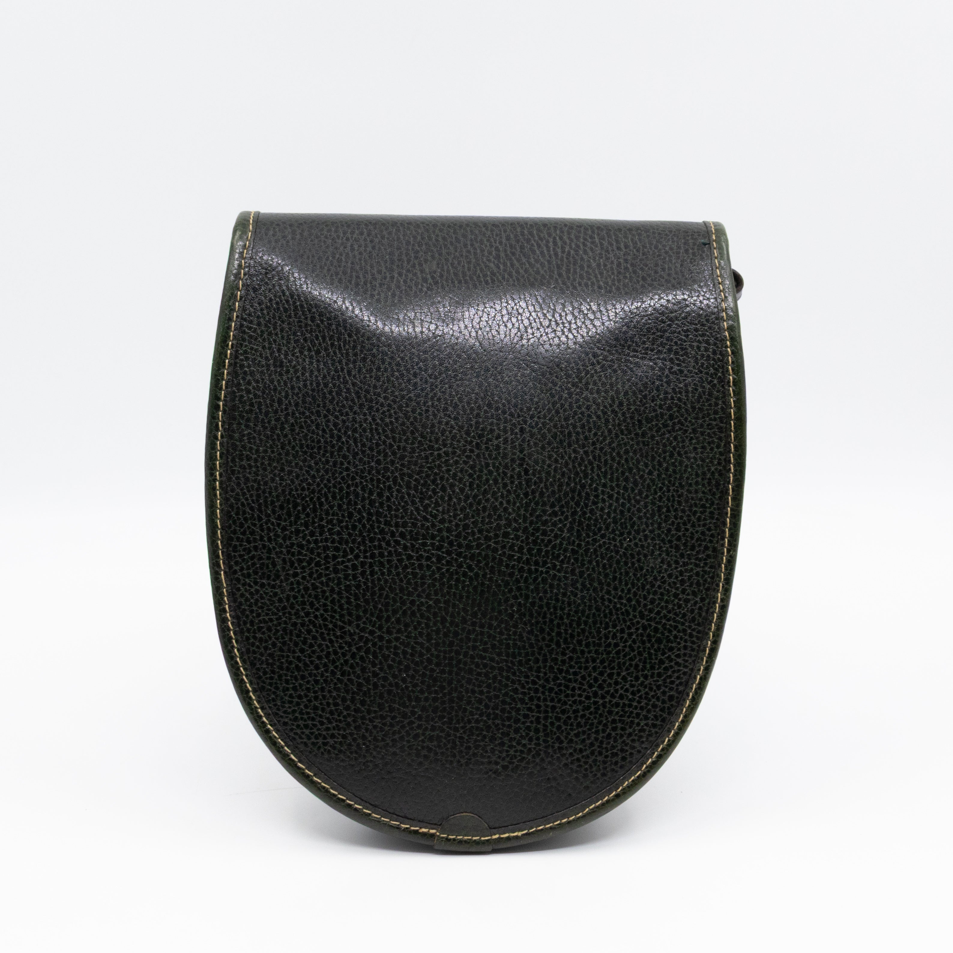 Vintage Crossbody Bag Green Leather