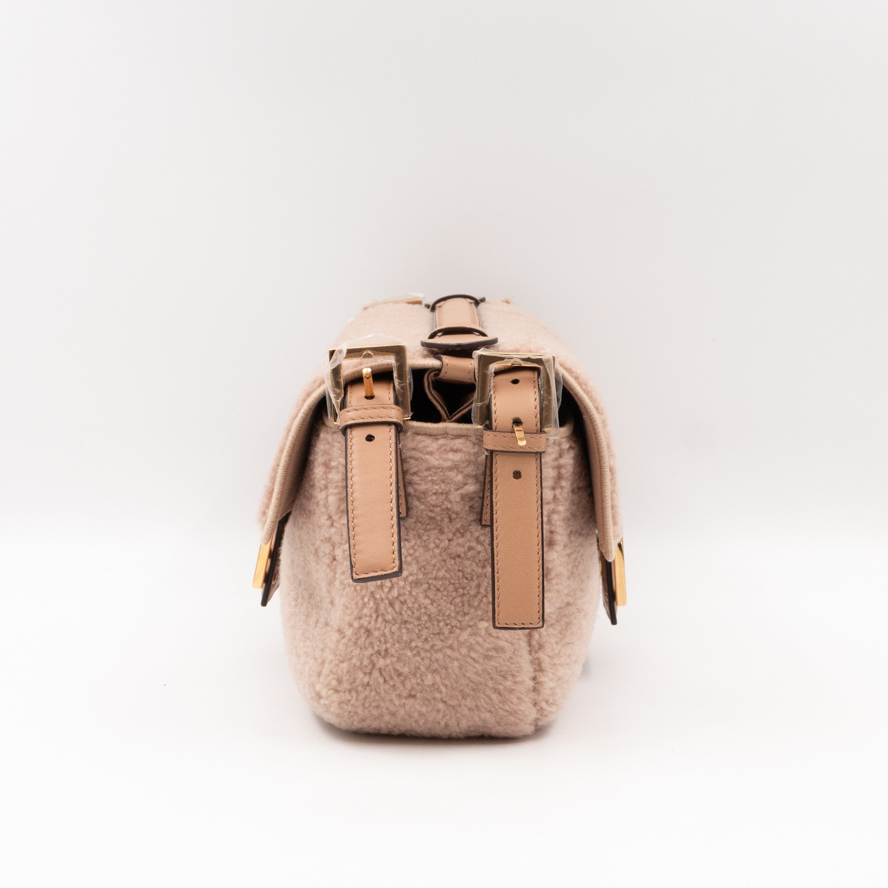 Multi Baguette Shoulder Bag Rosa Plaster Shearling