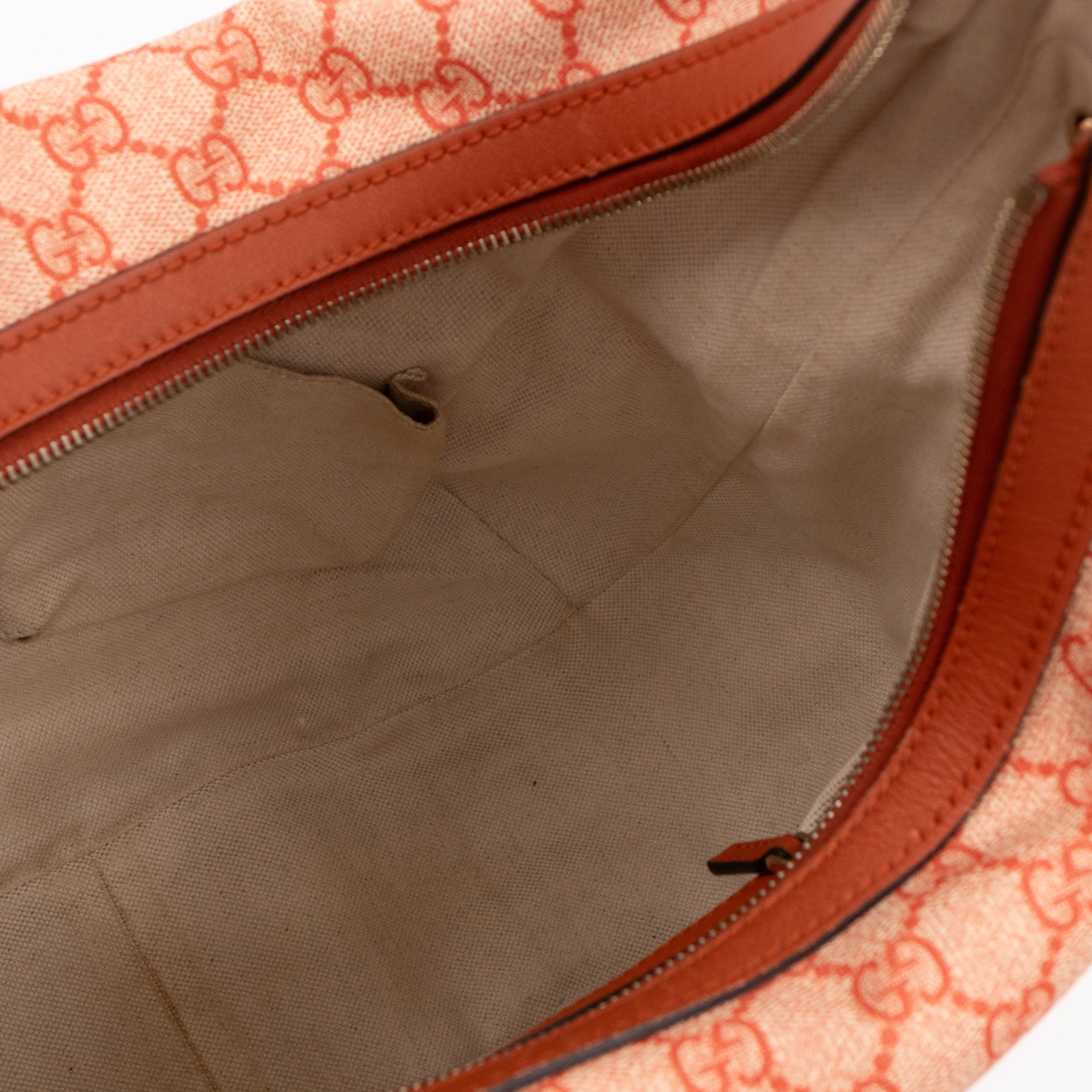 Bree Original Hobo Bag Red GG Canvas Leather