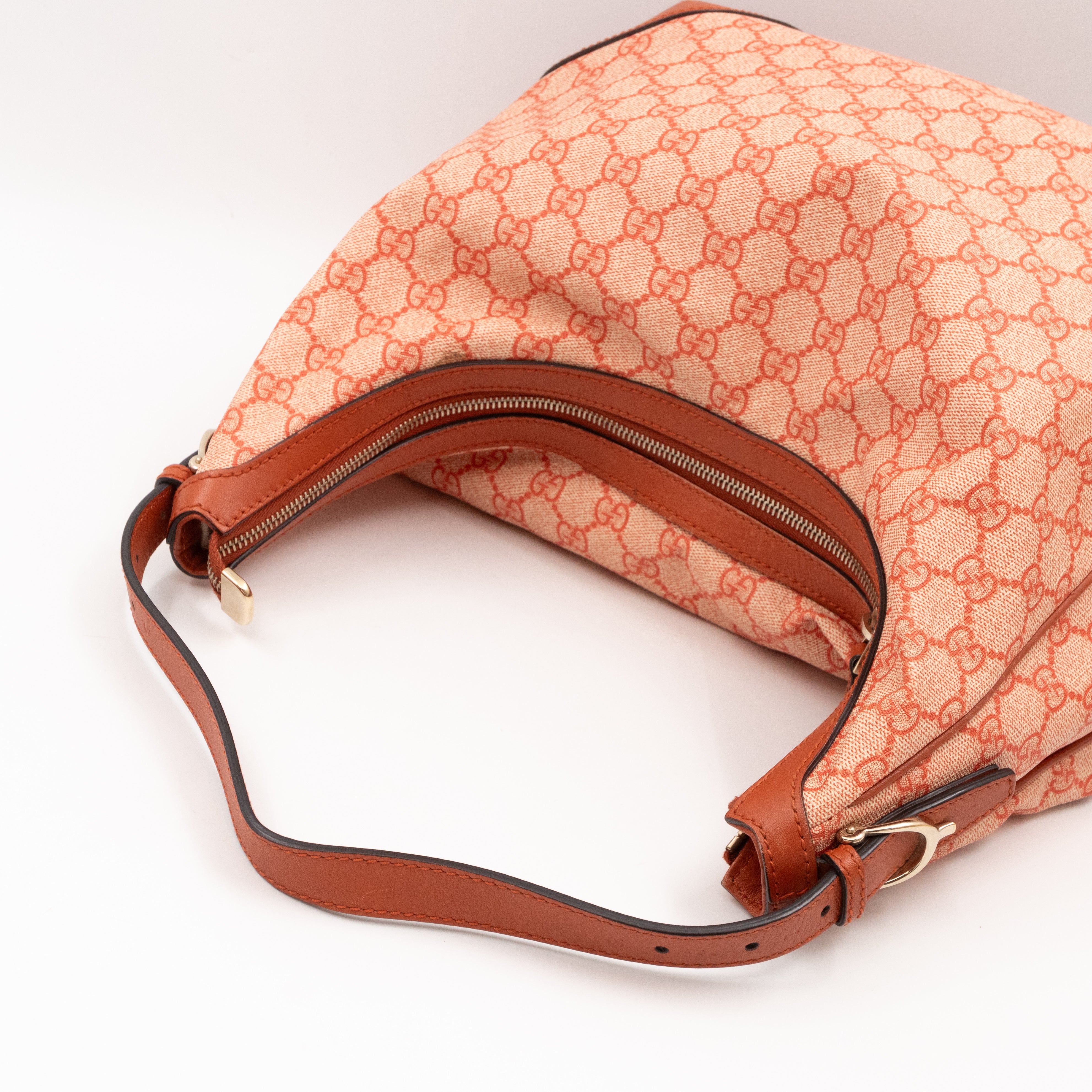 Bree Original Hobo Bag Red GG Canvas Leather