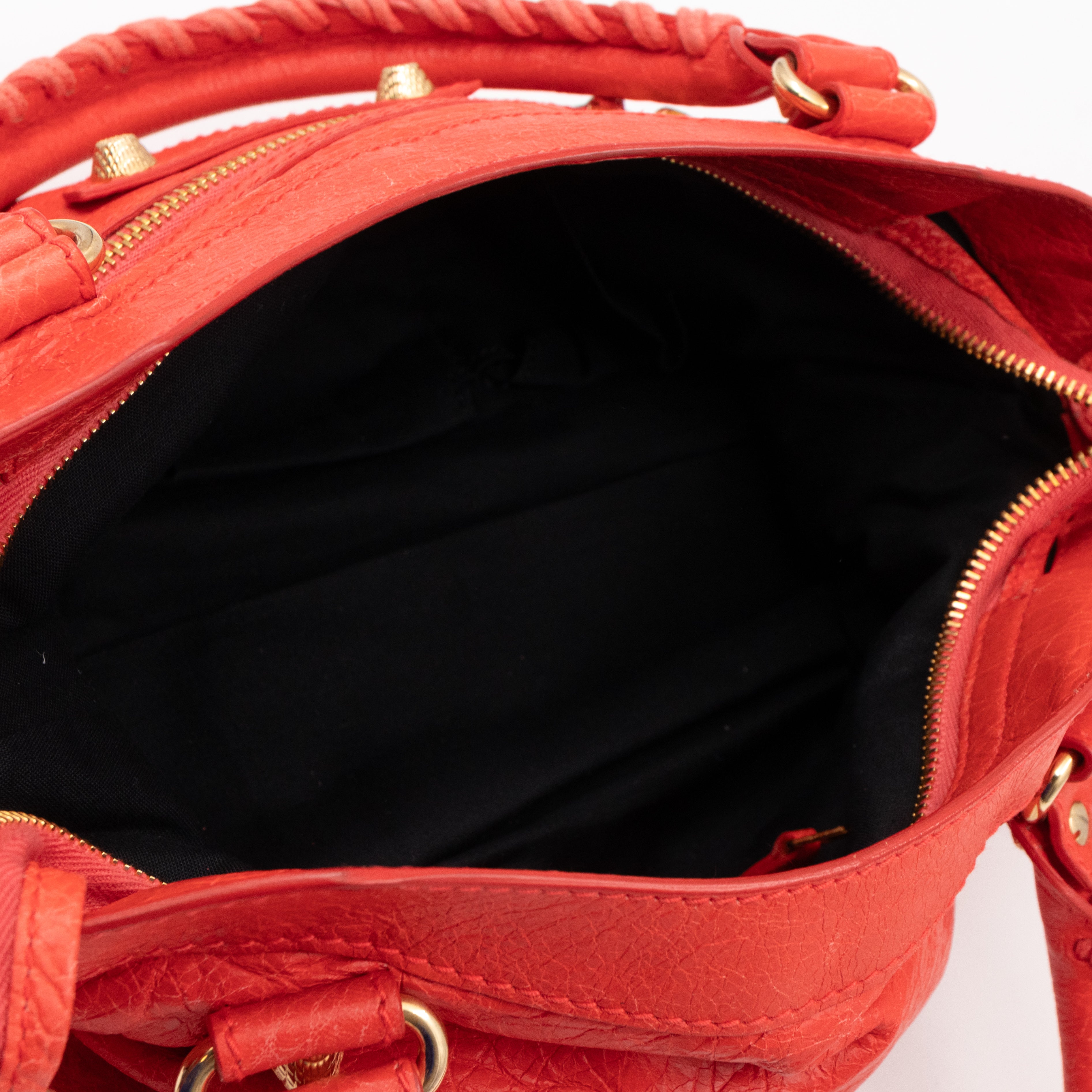 Giant Town Orange Leather Gold