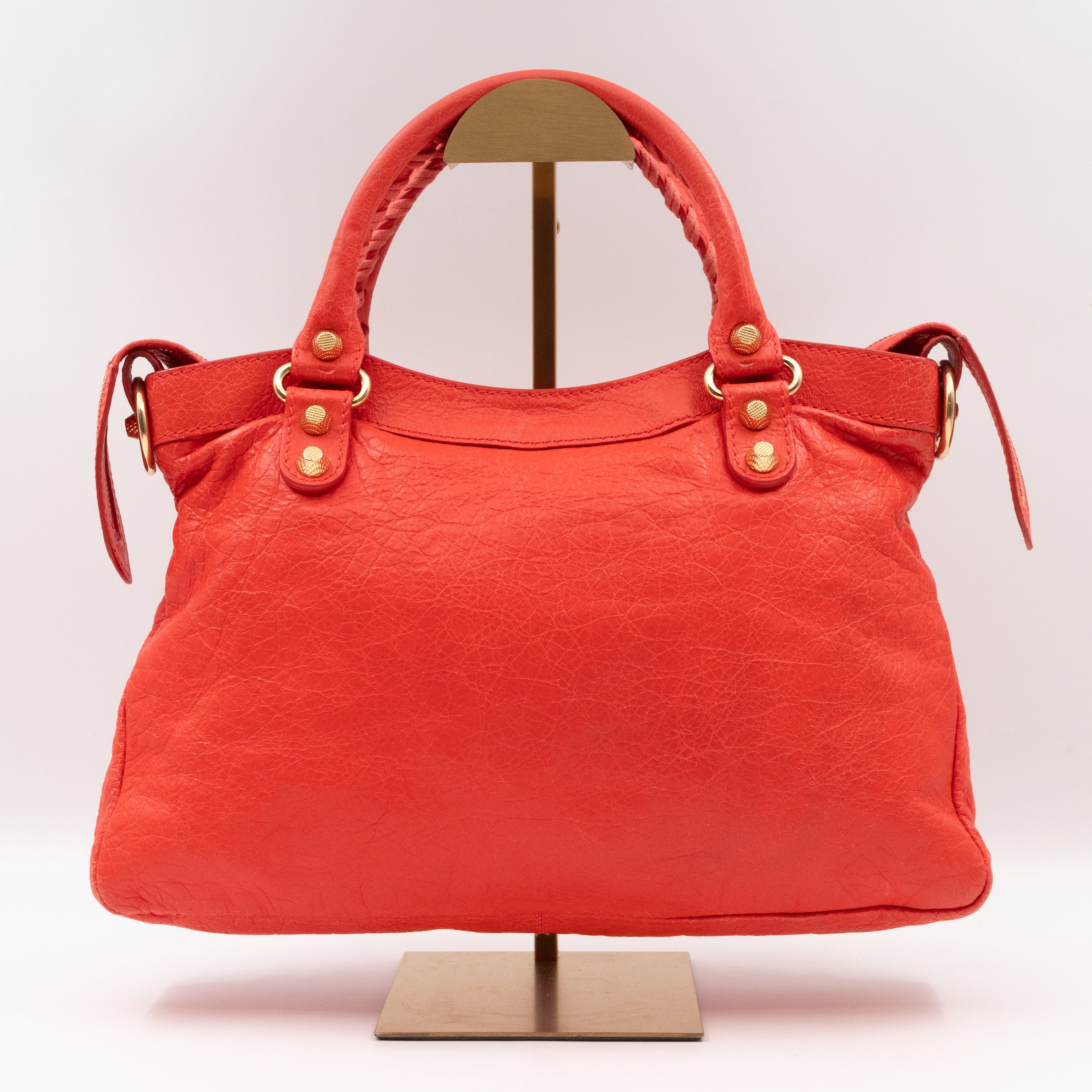 Giant Town Orange Leather Gold