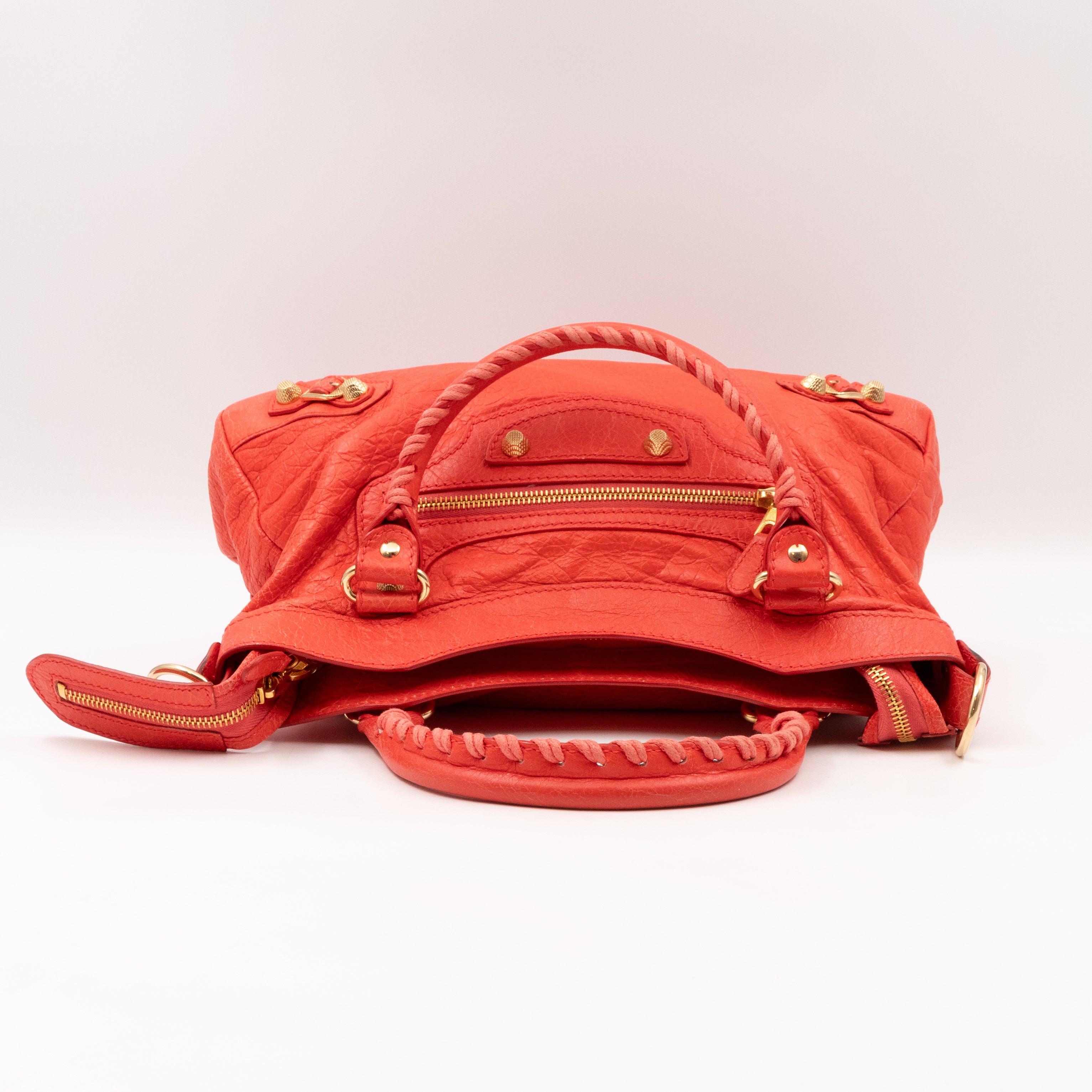 Giant Town Orange Leather Gold