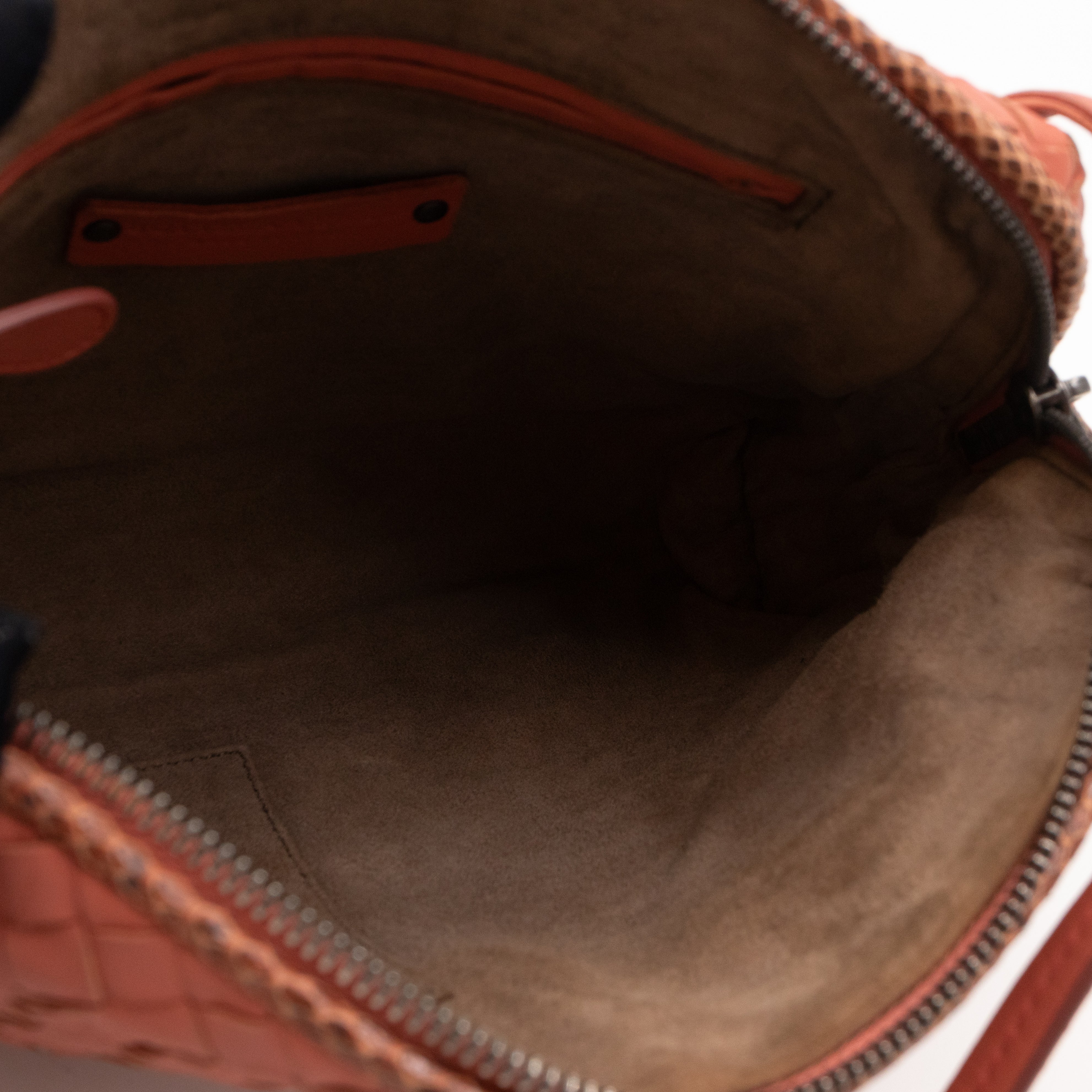 Nodini Crossbody Pink Butterfly Intrecciato Python Trim