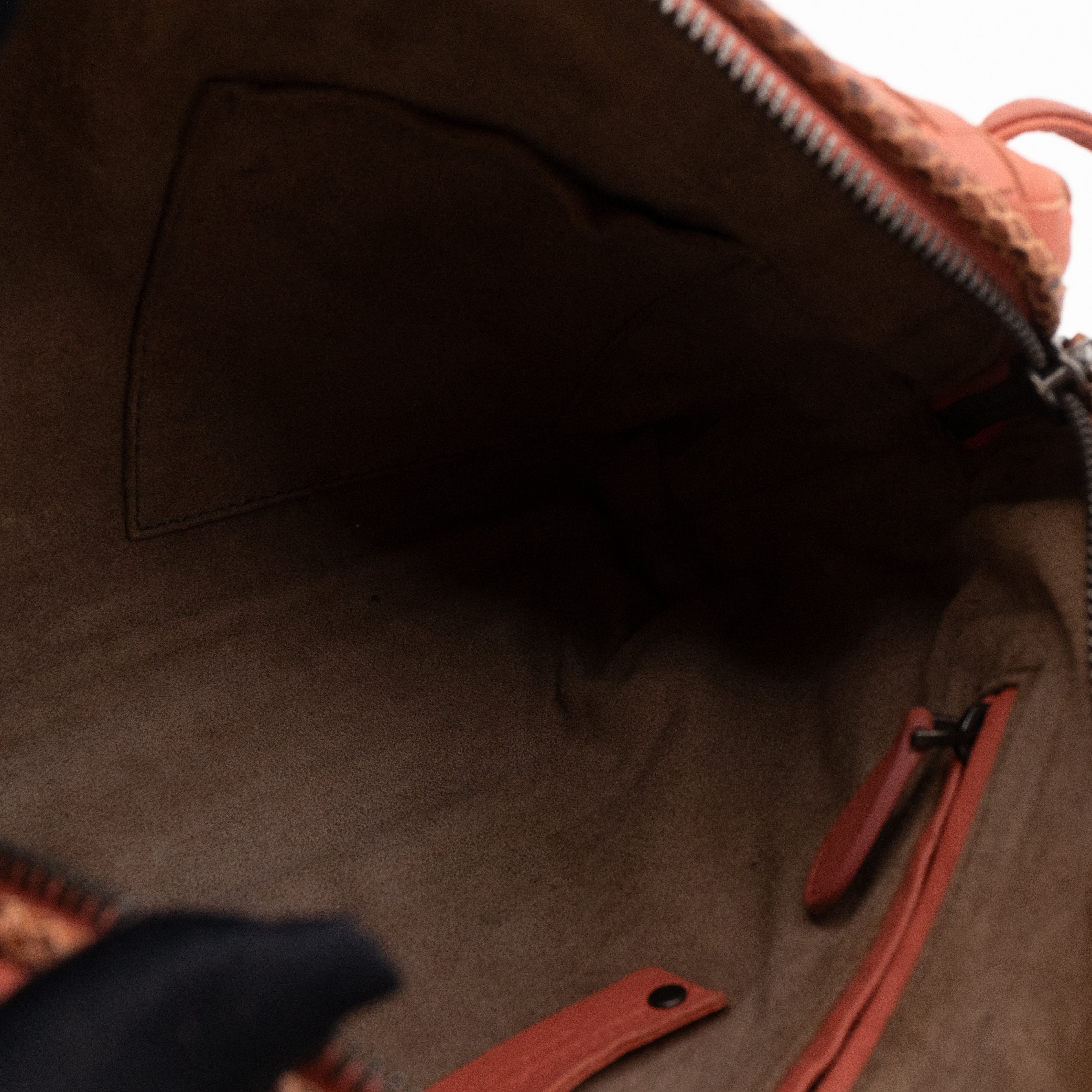 Nodini Crossbody Pink Butterfly Intrecciato Python Trim