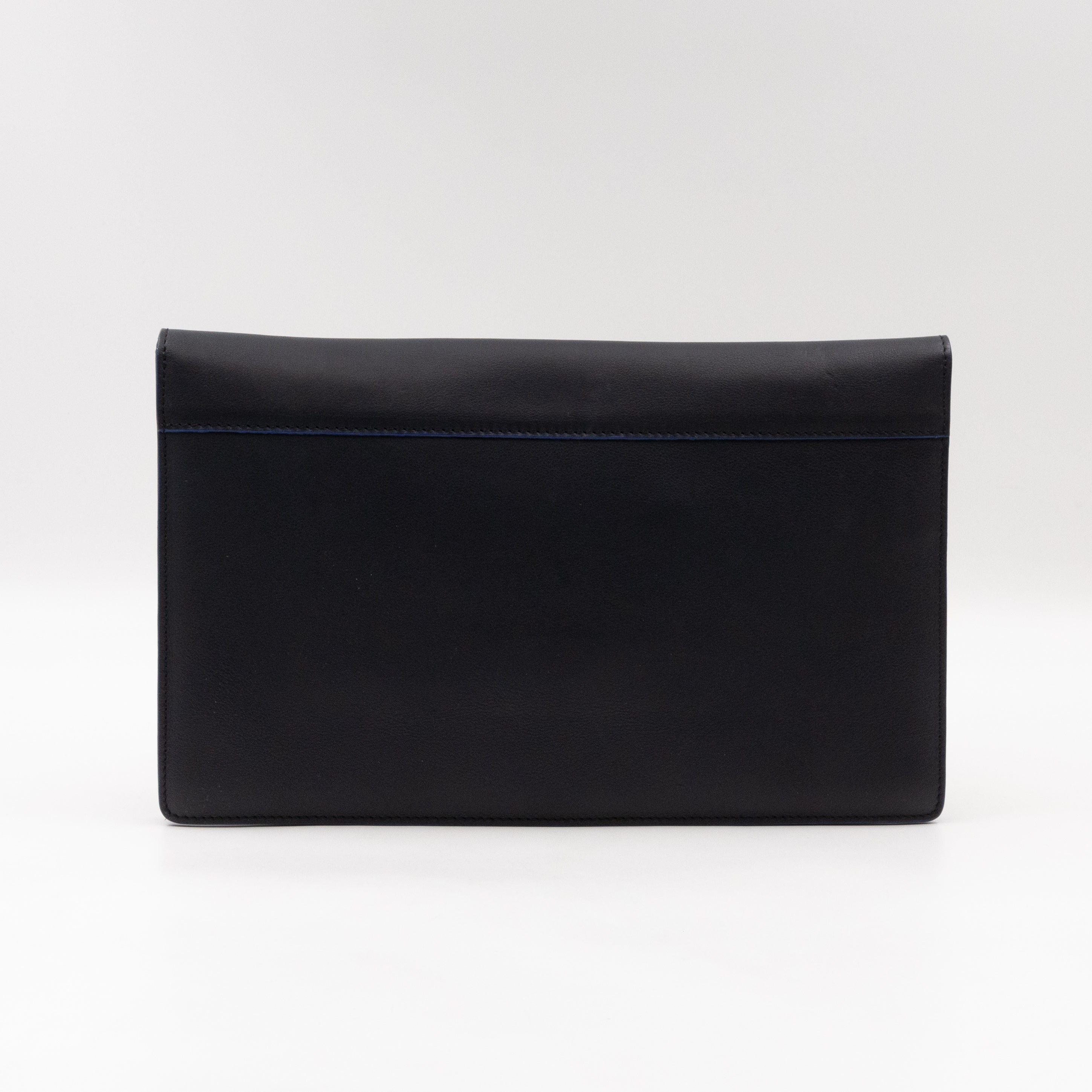 Tri-Color Diamond Clutch Leather & Suede