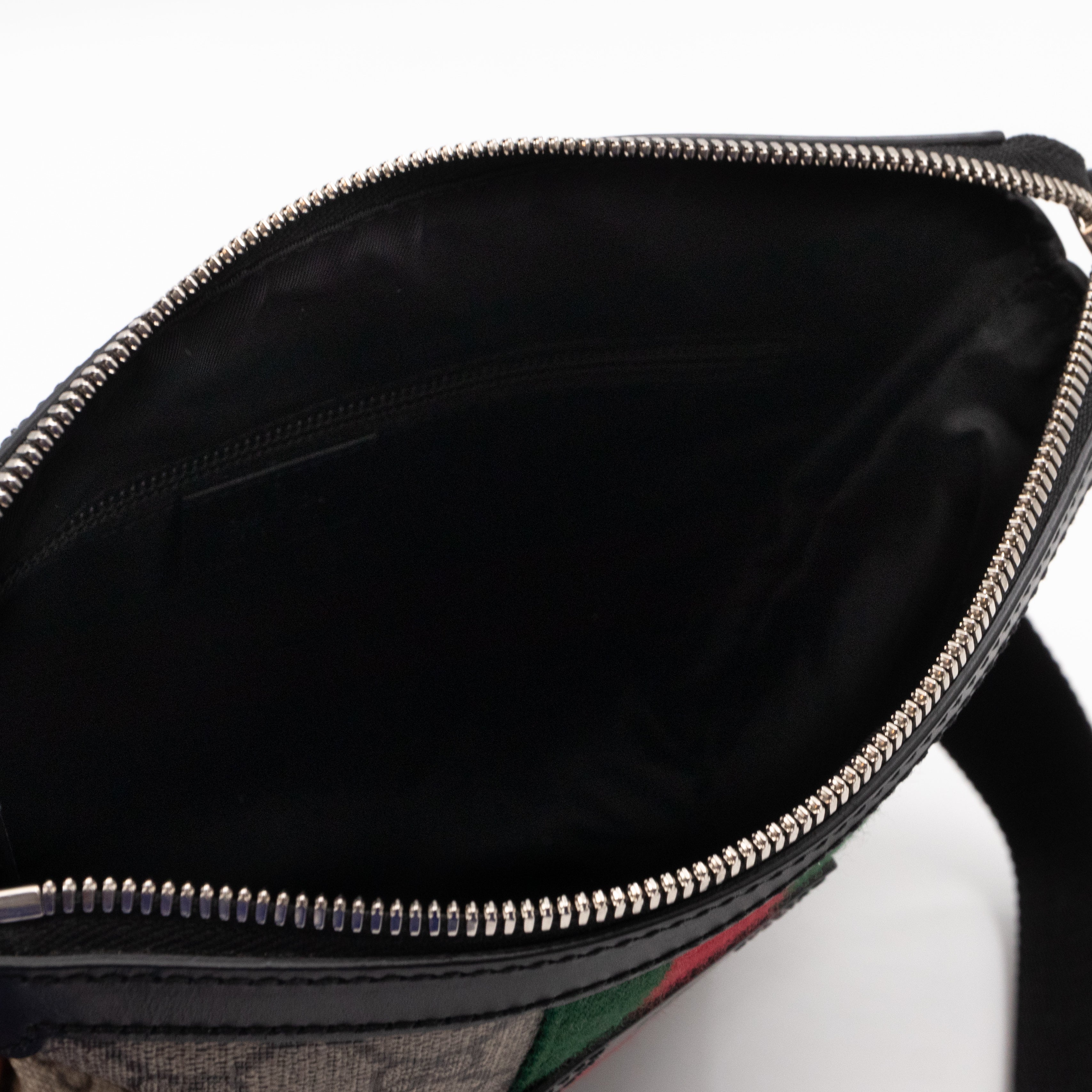 Messenger Small GG Supreme with Web Stripe Black Leather