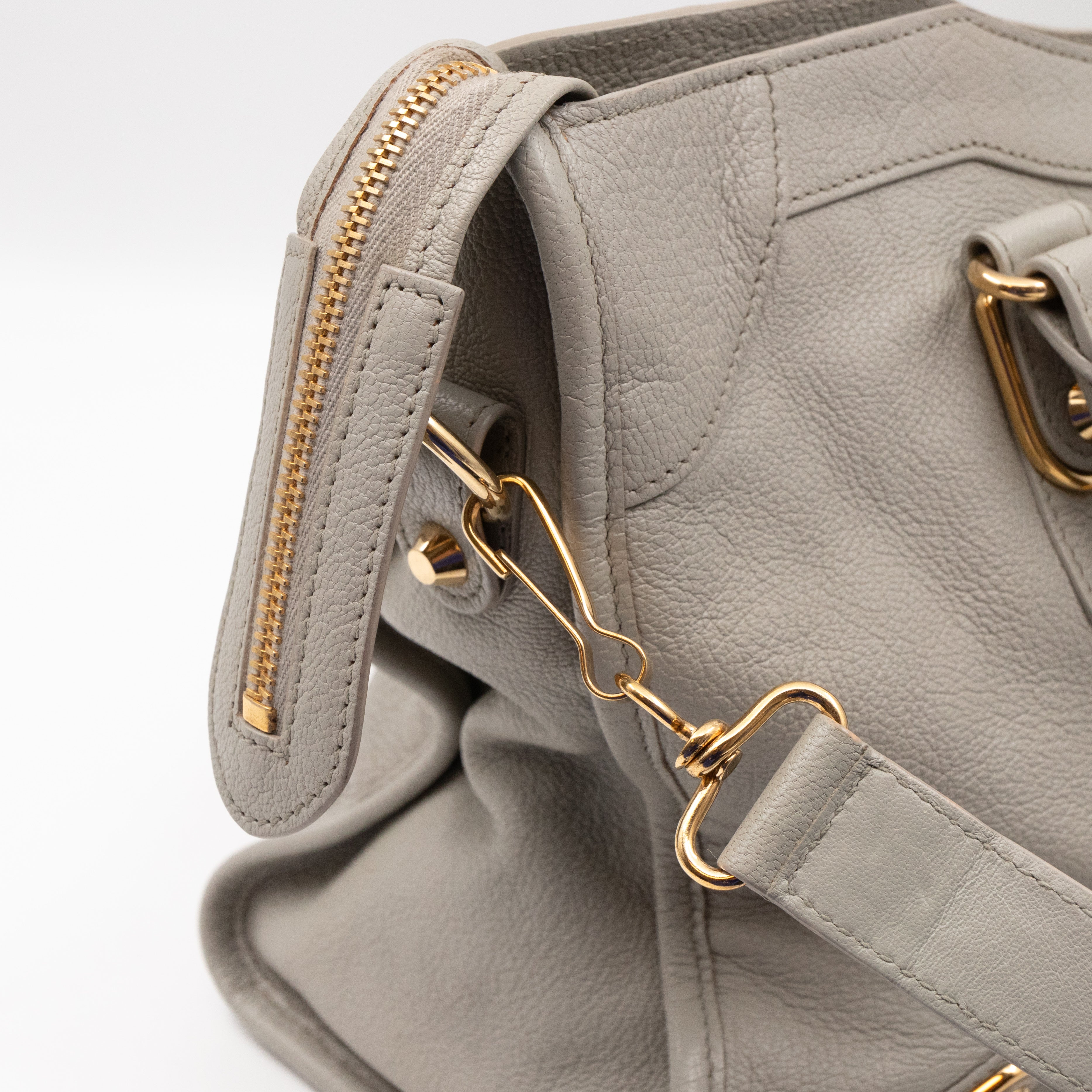 Classic City Metallic Edge Grey Leather