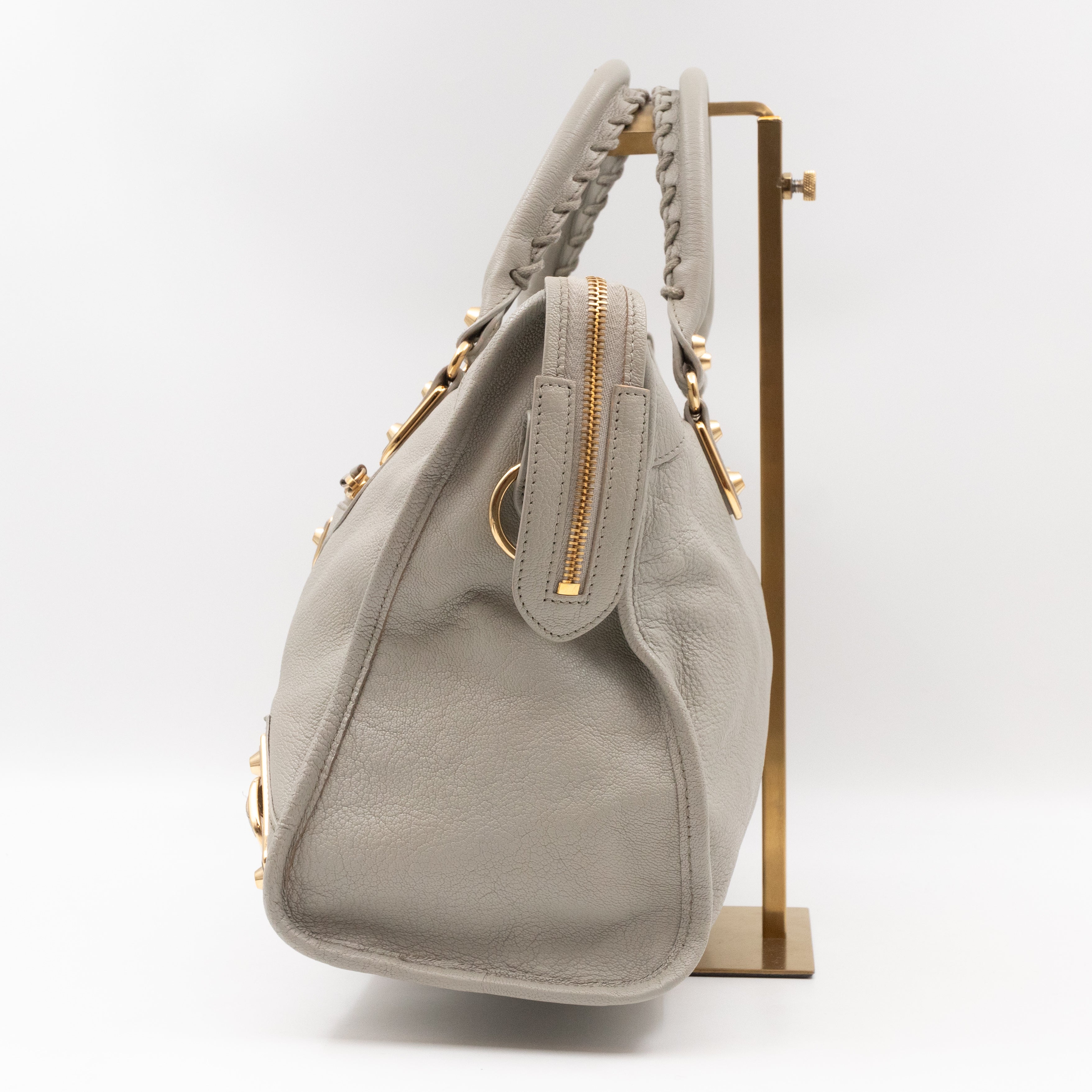 Classic City Metallic Edge Grey Leather