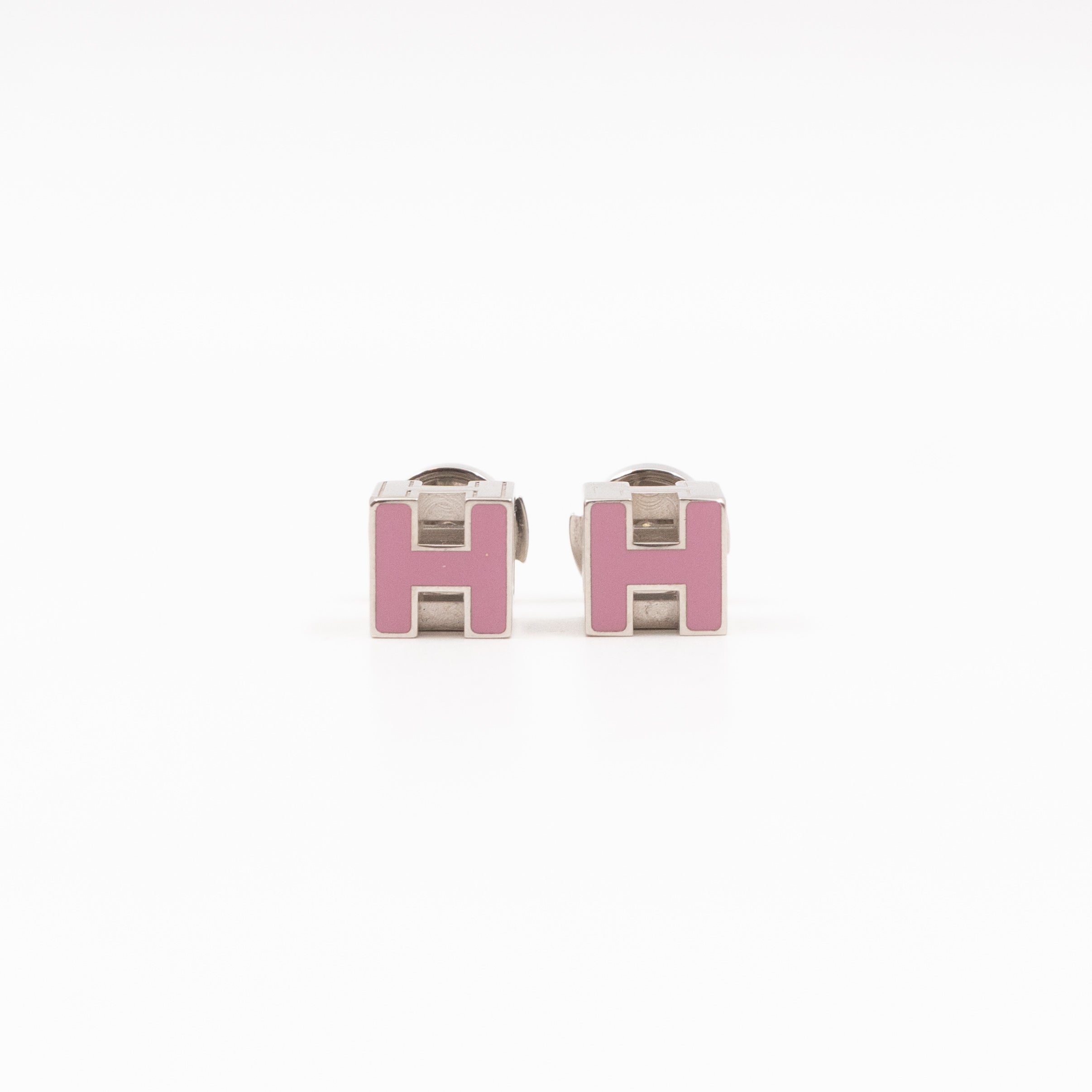 Cage d'H Earrings Pink Palladium