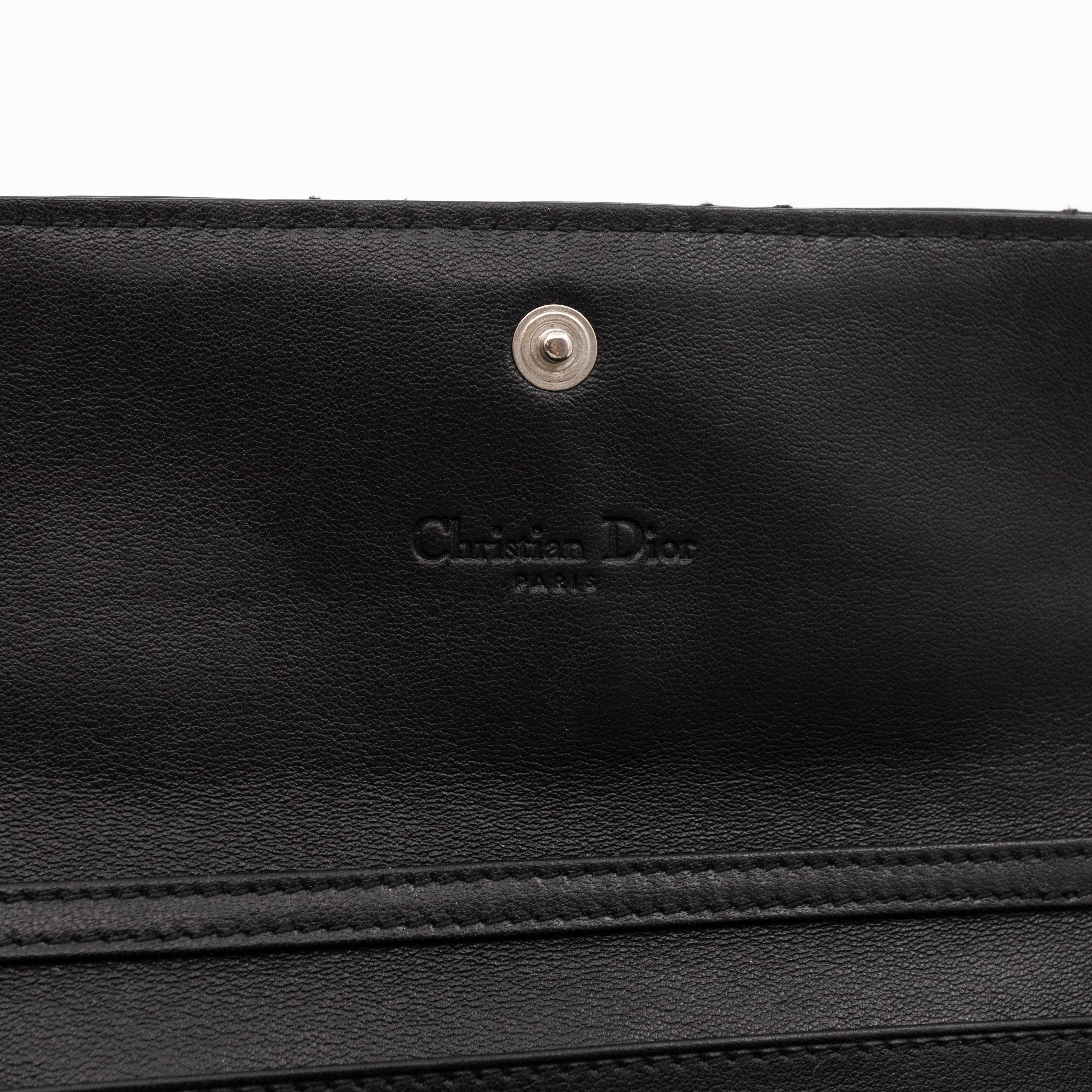 Lady Dior Clutch with Chain Black Patent Leather