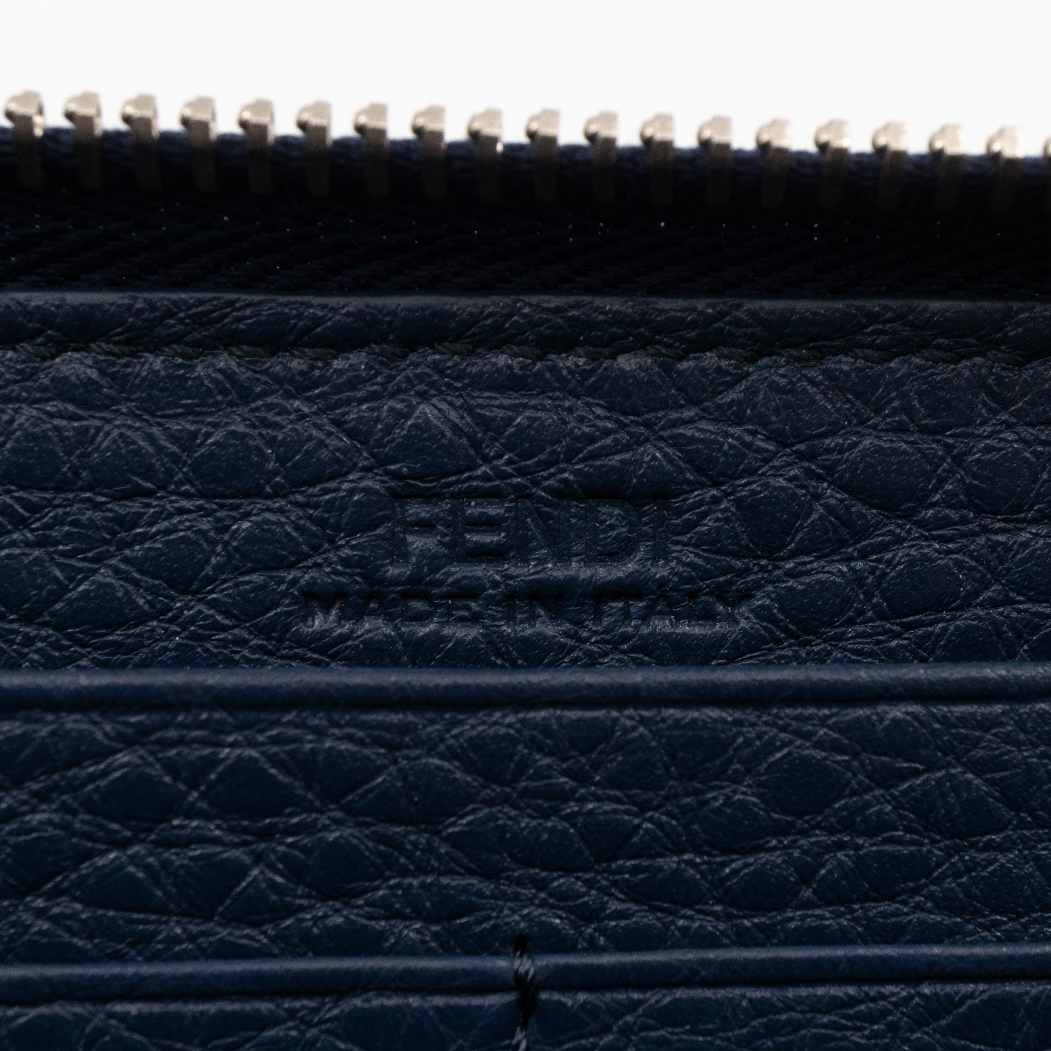 Signature Continental Zip Around Wallet Blue