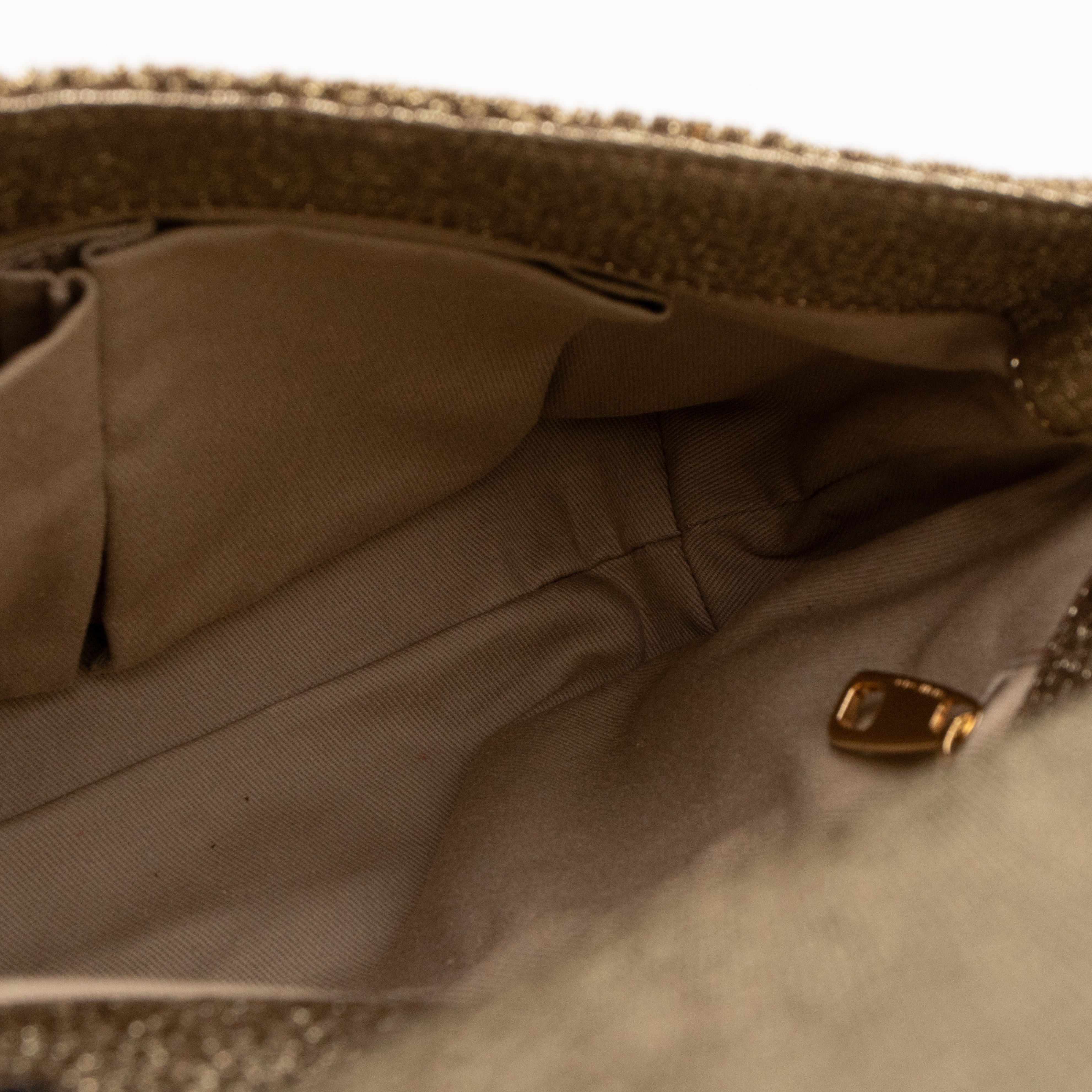 Gold Lurex Padlock Shoulder Bag