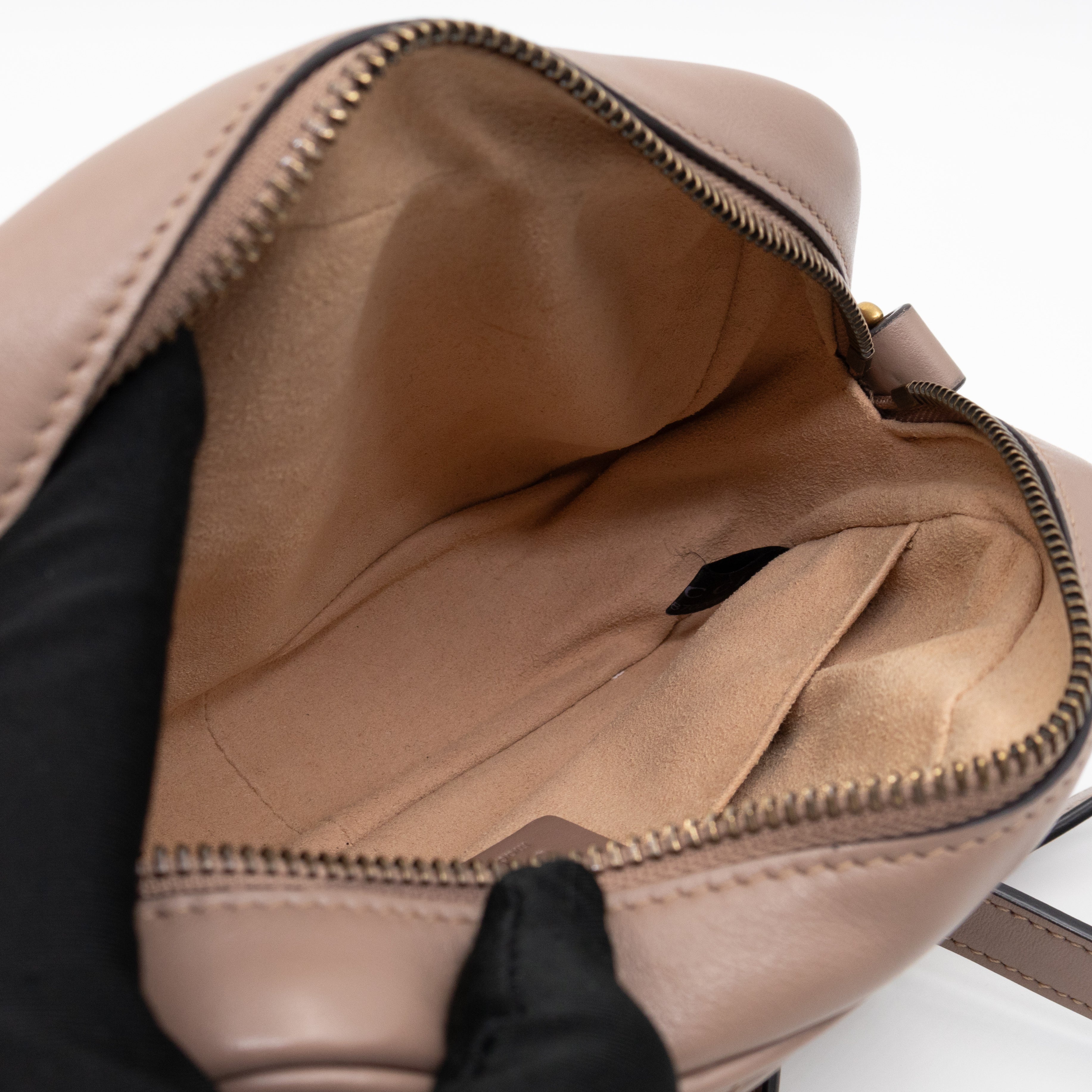 GG Marmont Mini Camera Bag Rose Beige Leather