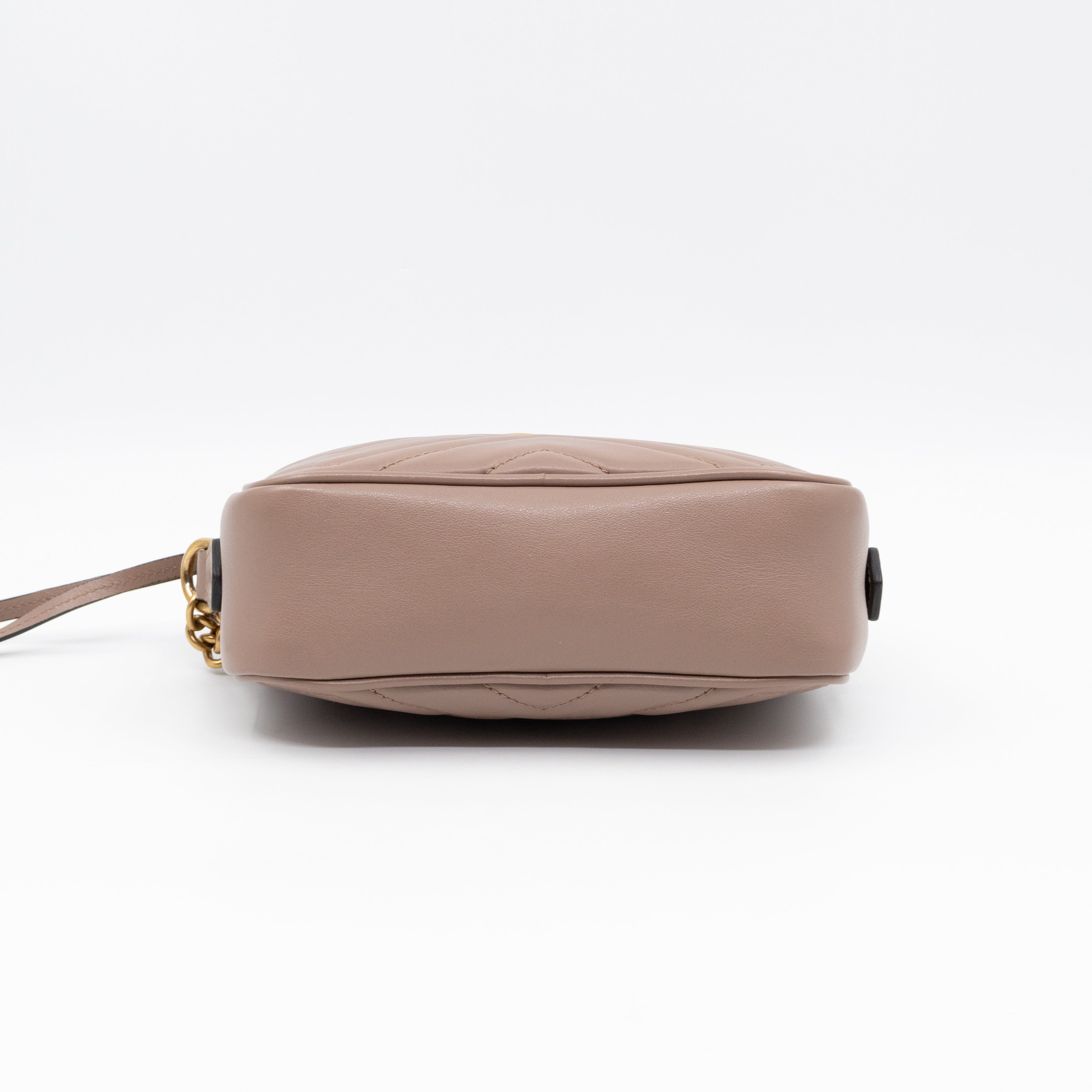GG Marmont Mini Camera Bag Rose Beige Leather