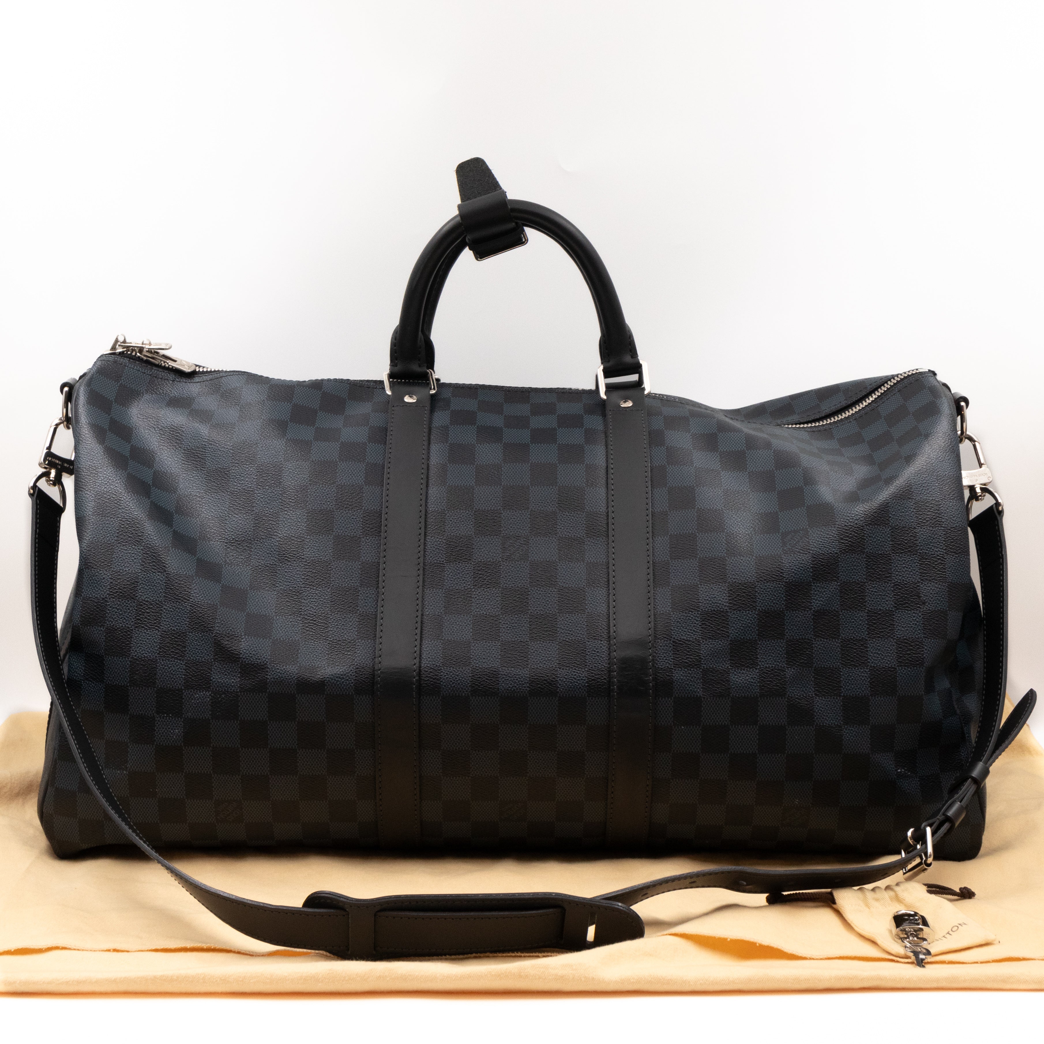 Keepall 55 Bandouliere Damier Cobalt