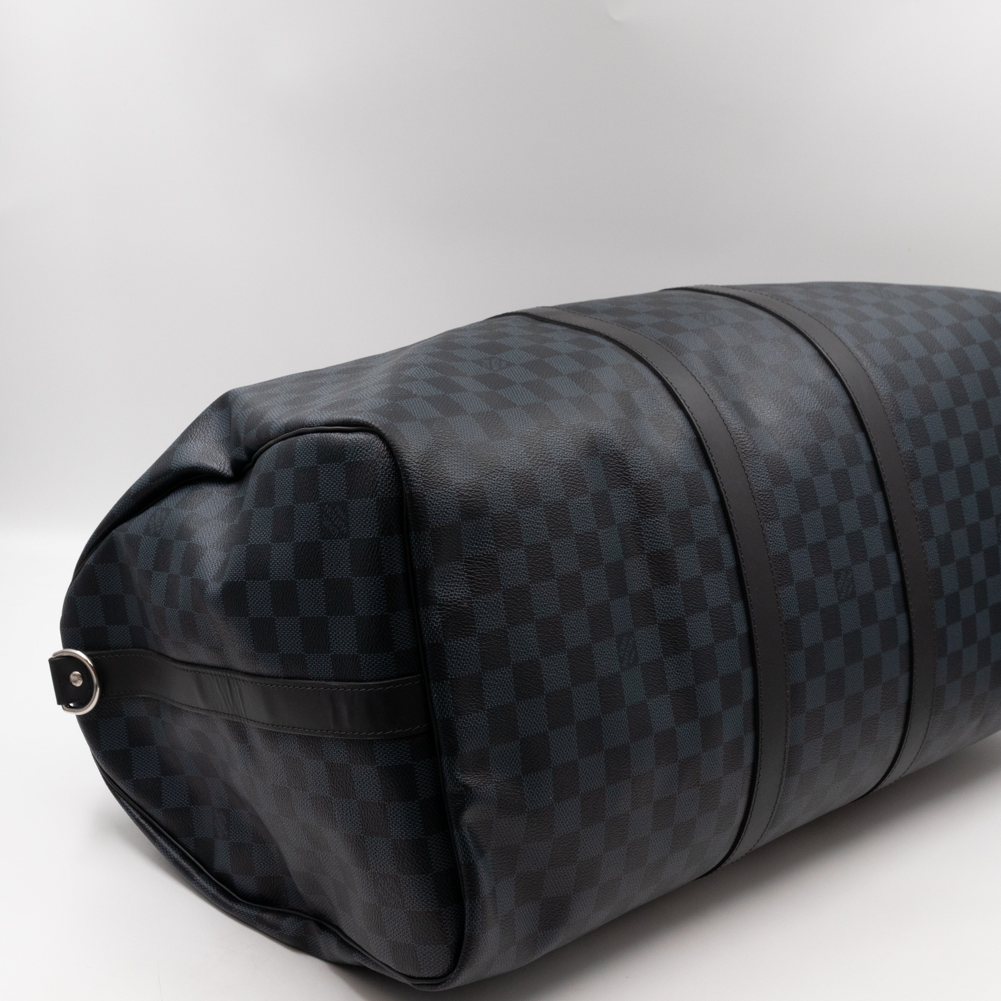 Keepall 55 Bandouliere Damier Cobalt