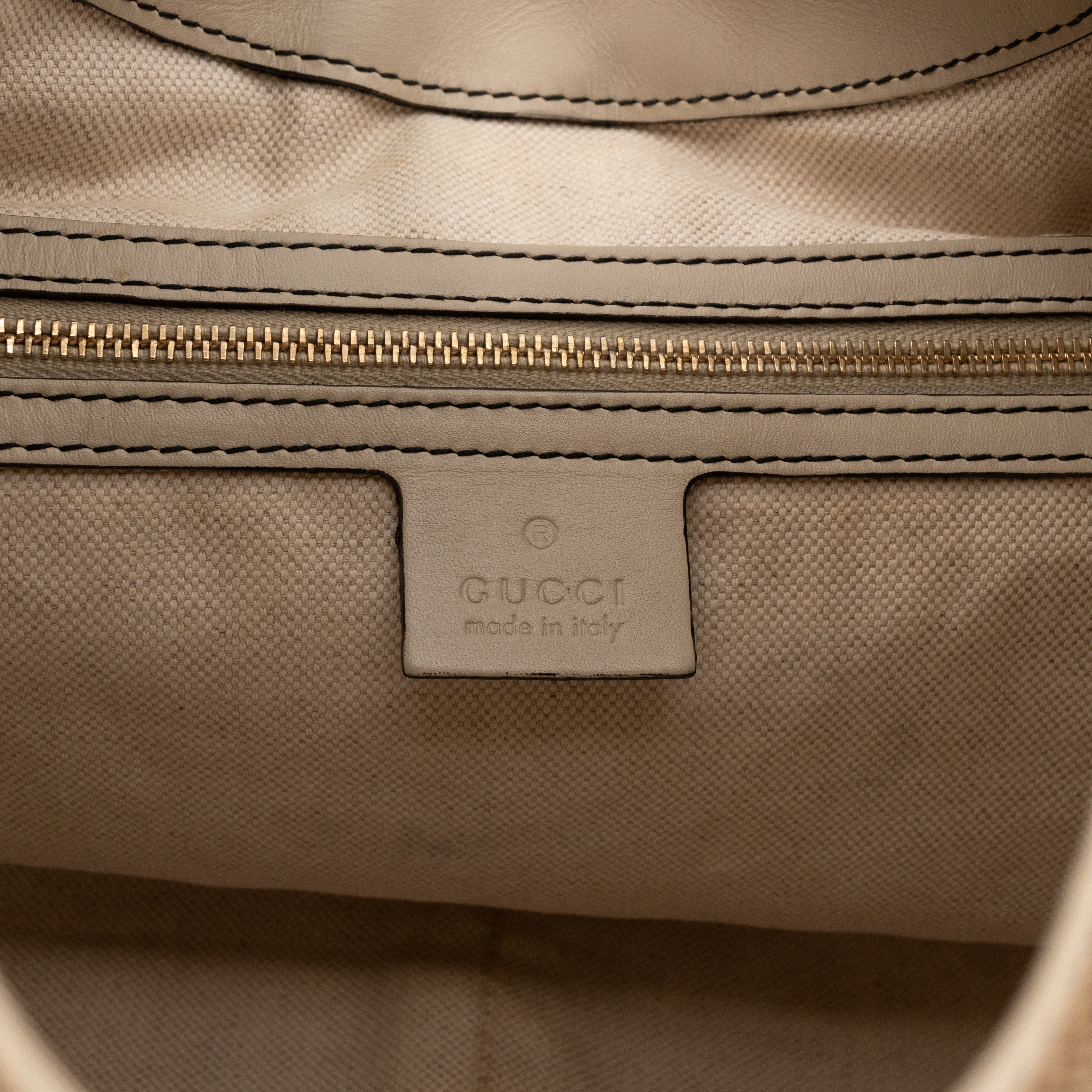 Emily Hobo Bag GG Canvas & White Leather