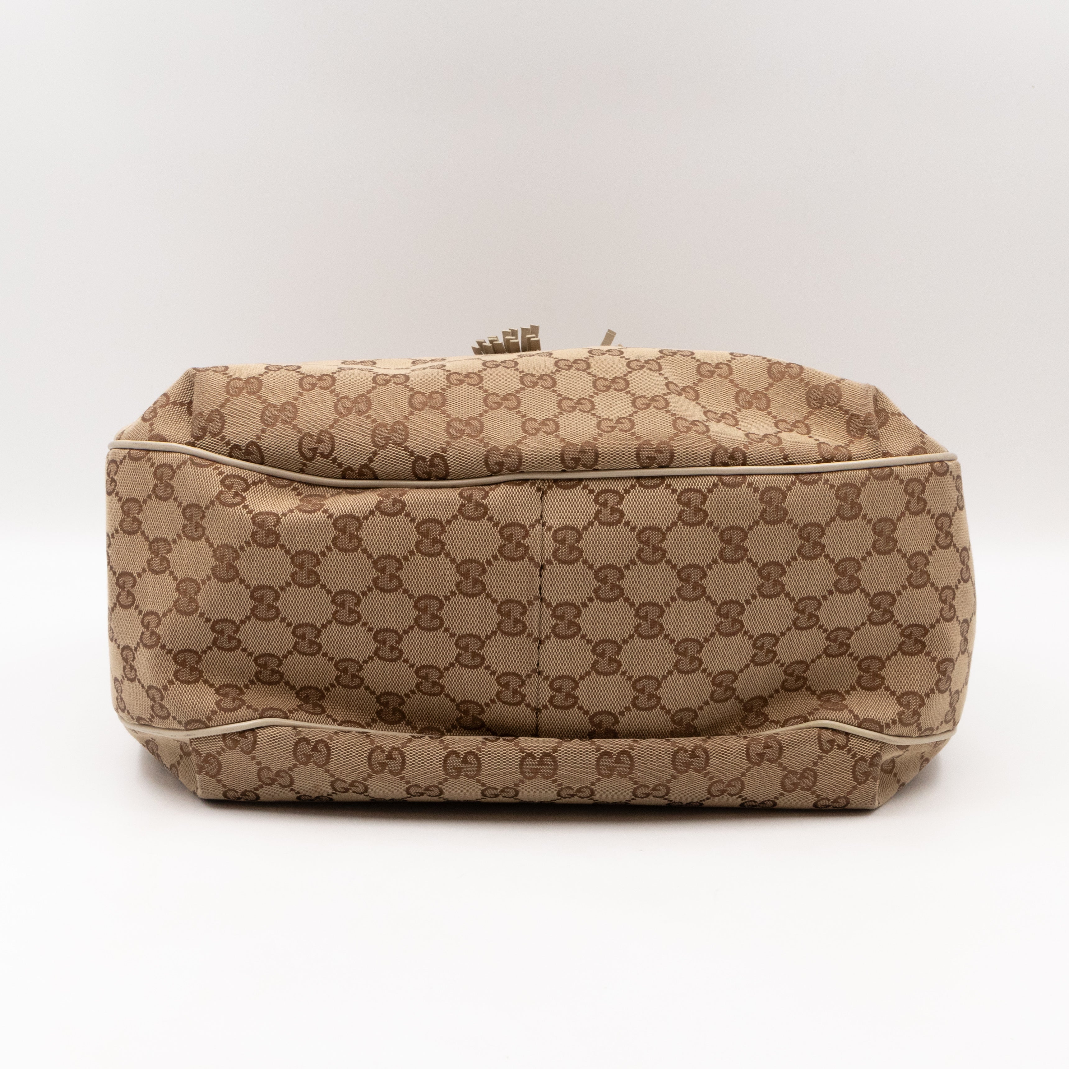 Emily Hobo Bag GG Canvas & White Leather