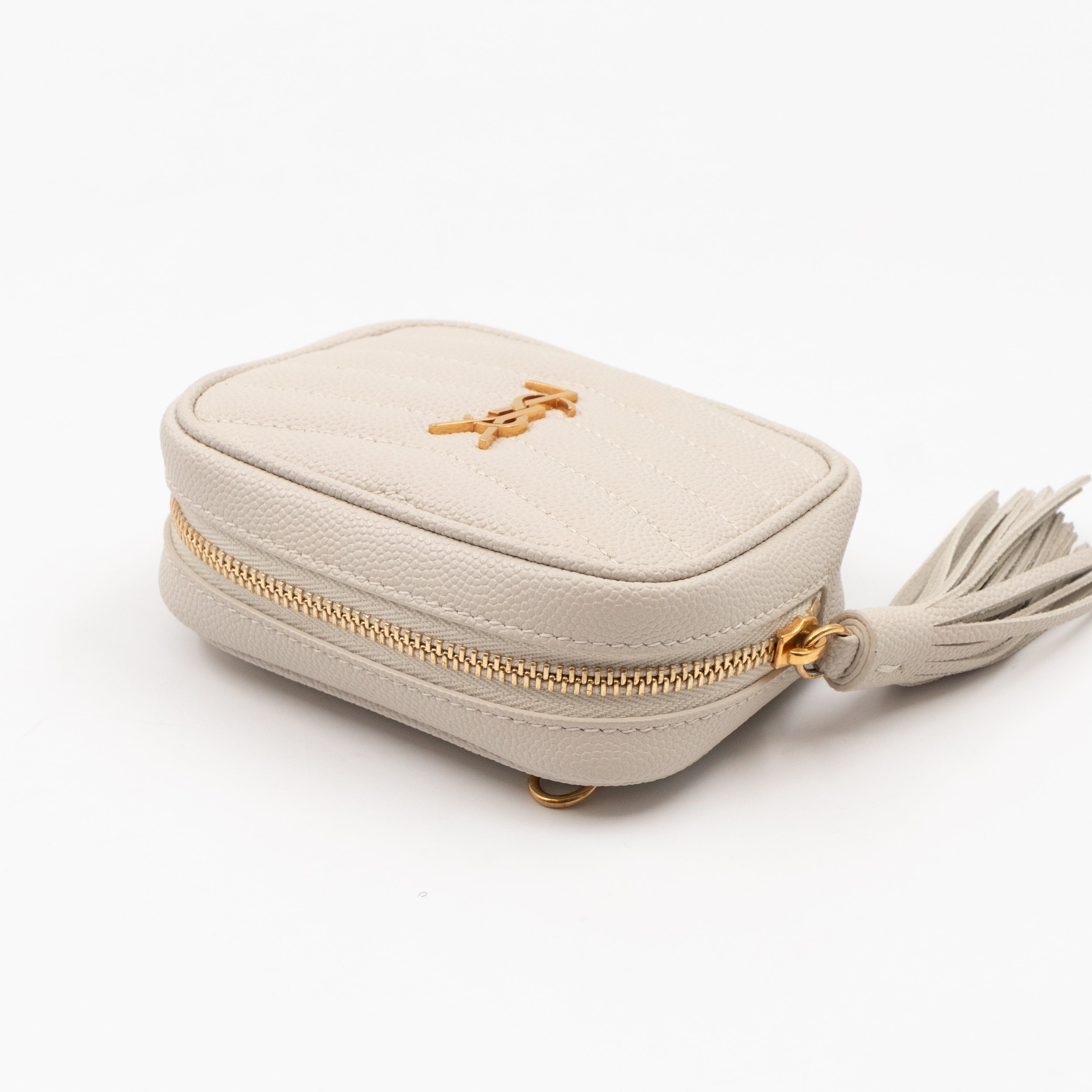 Lou Nano Cream White Grained Leather
