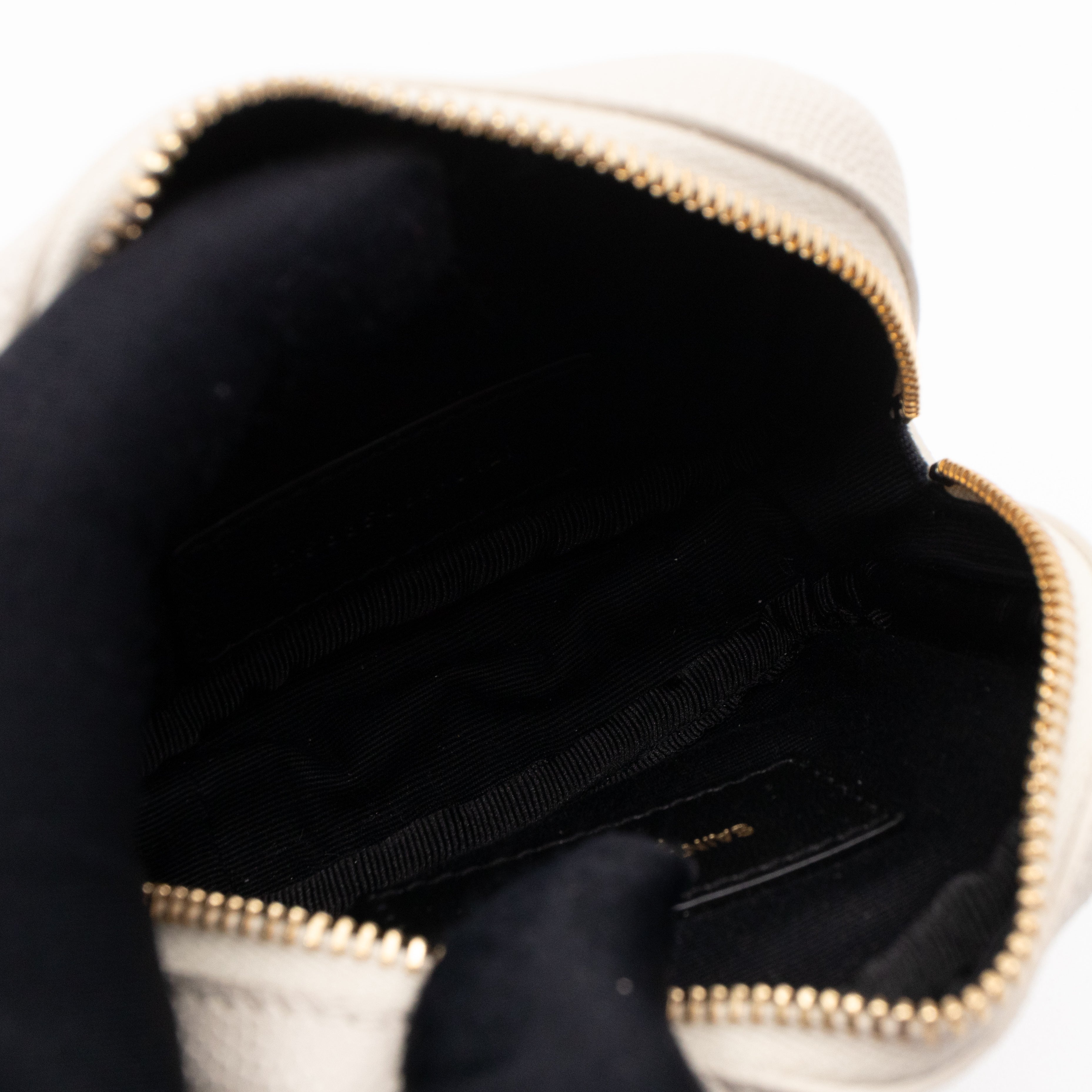 Lou Nano Cream White Grained Leather