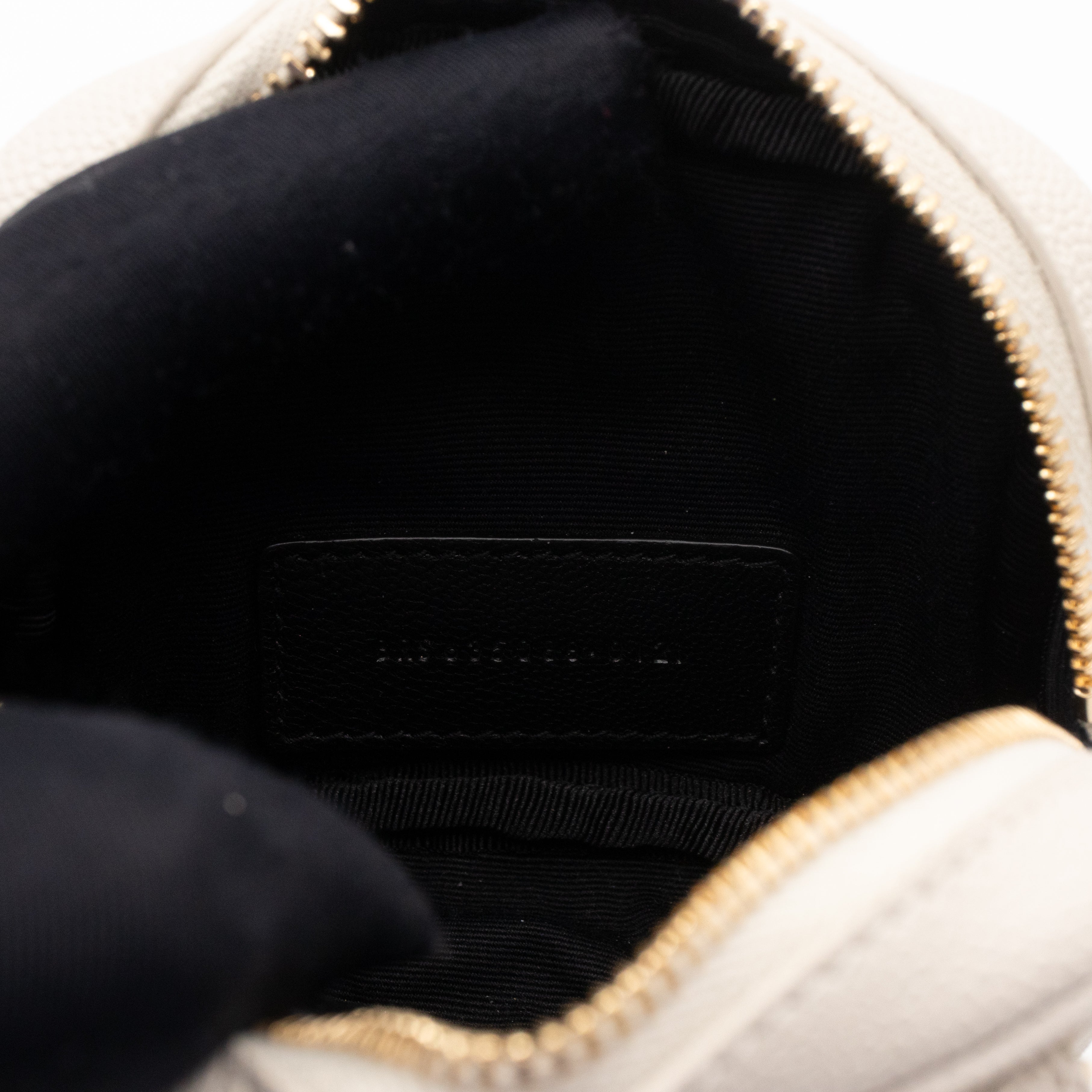 Lou Nano Cream White Grained Leather