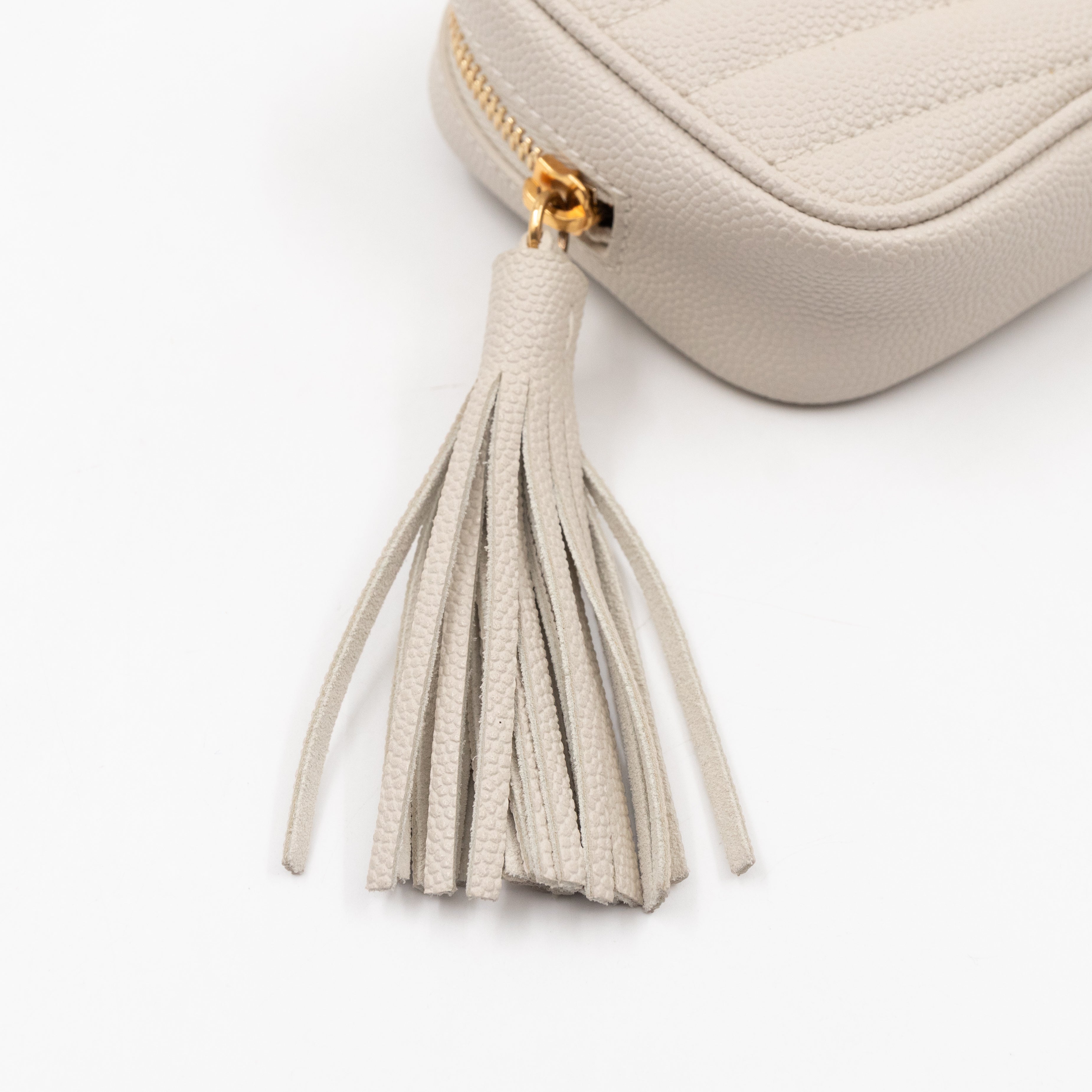 Lou Nano Cream White Grained Leather