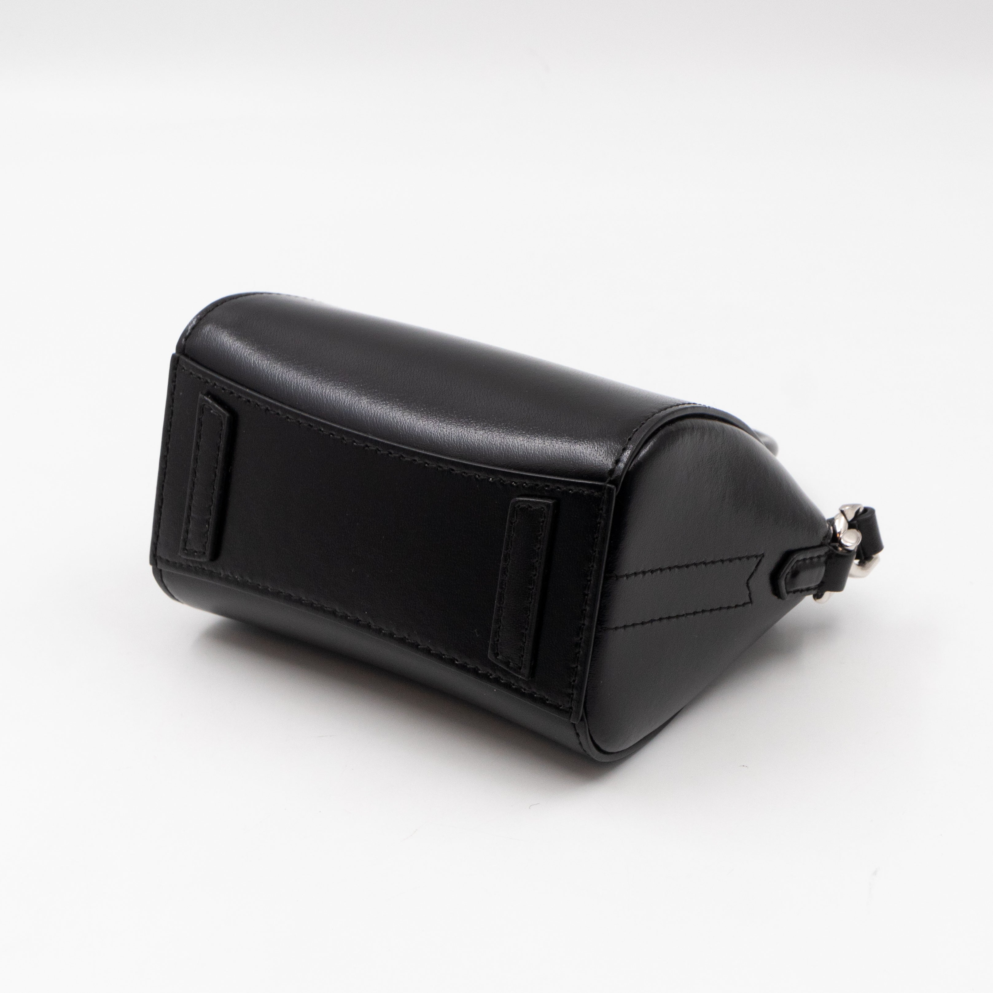 Antigona Micro Black Polished Calfskin Leather
