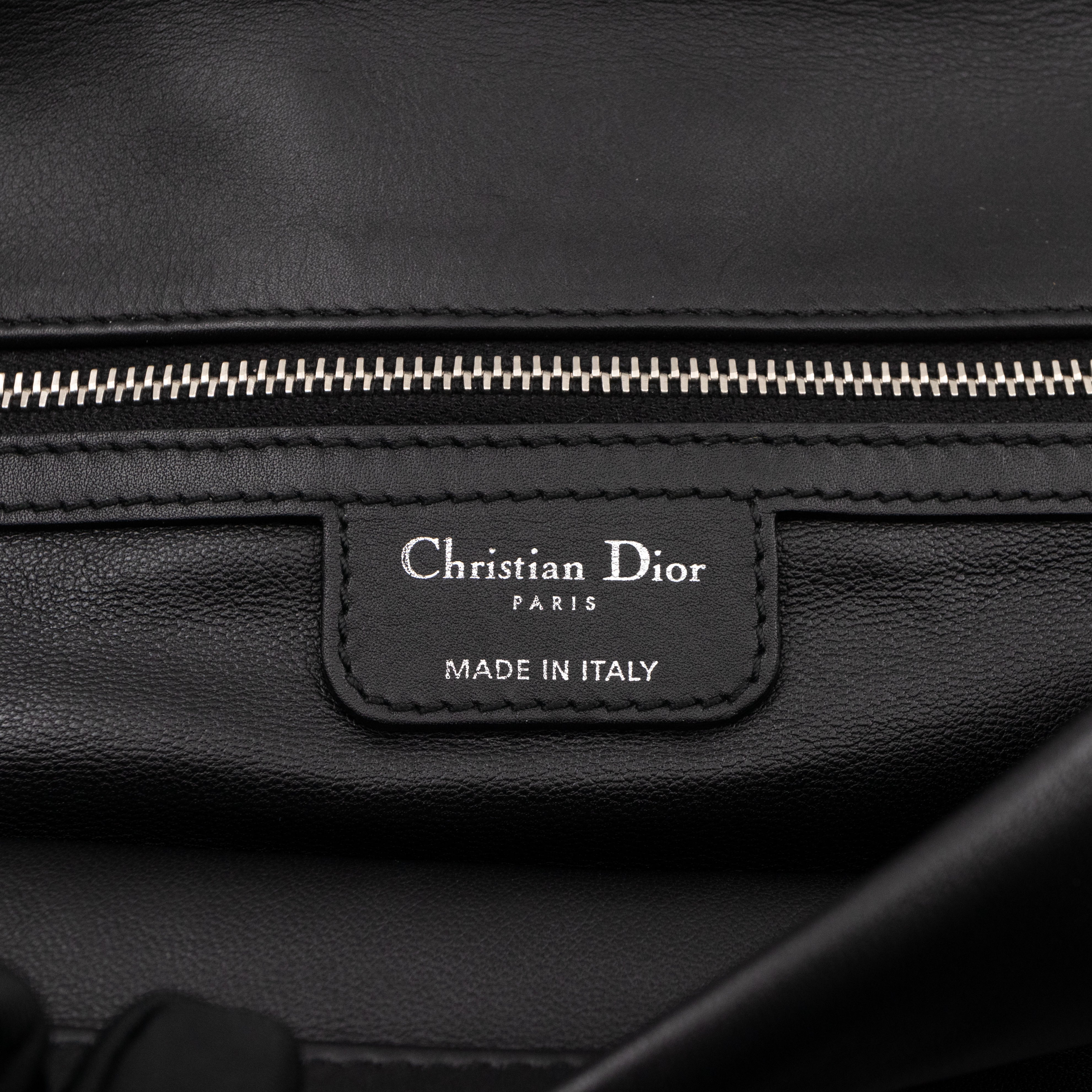 Demi Lune Small Flap Bag Black Leather