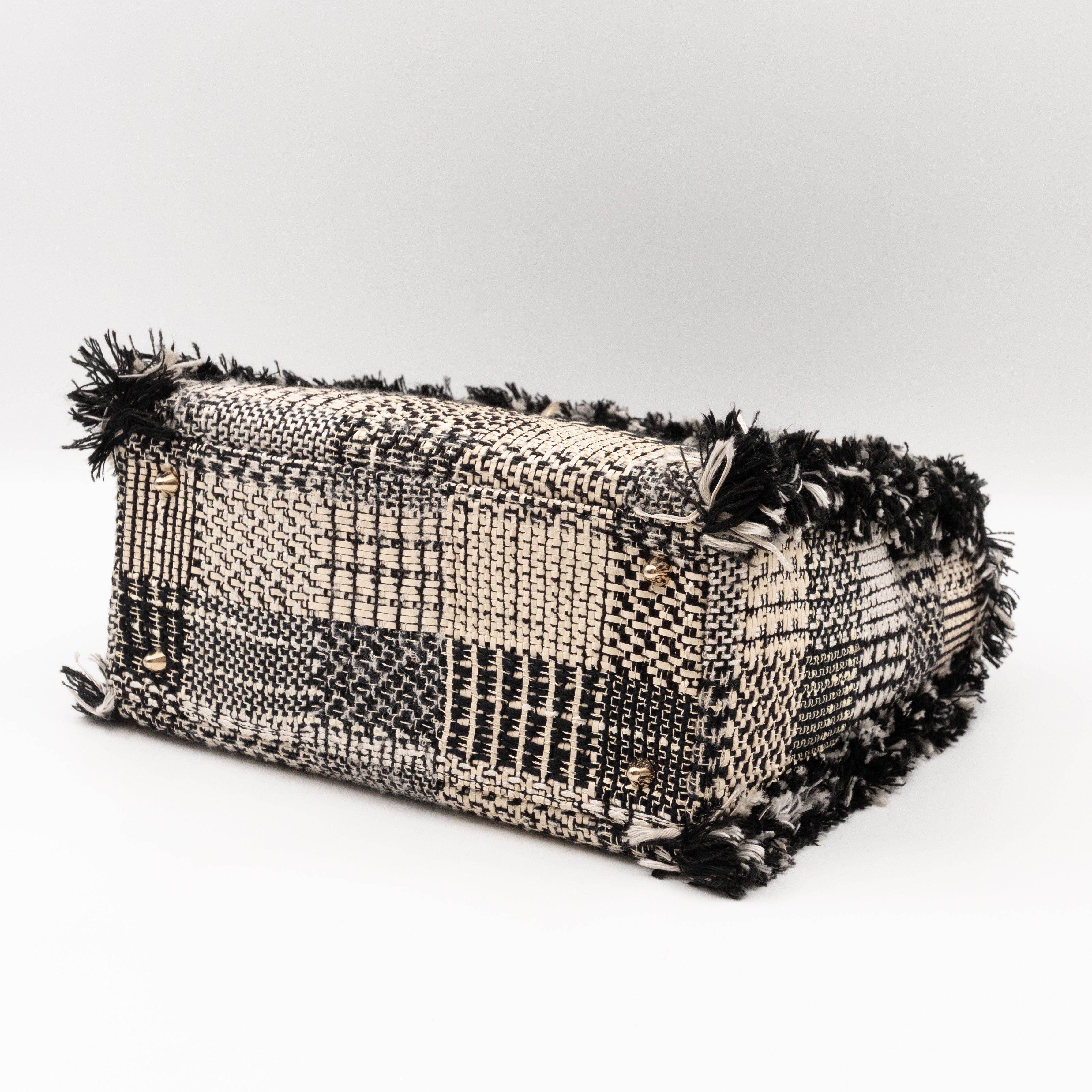 Lady Dior Medium Black & White Tweed