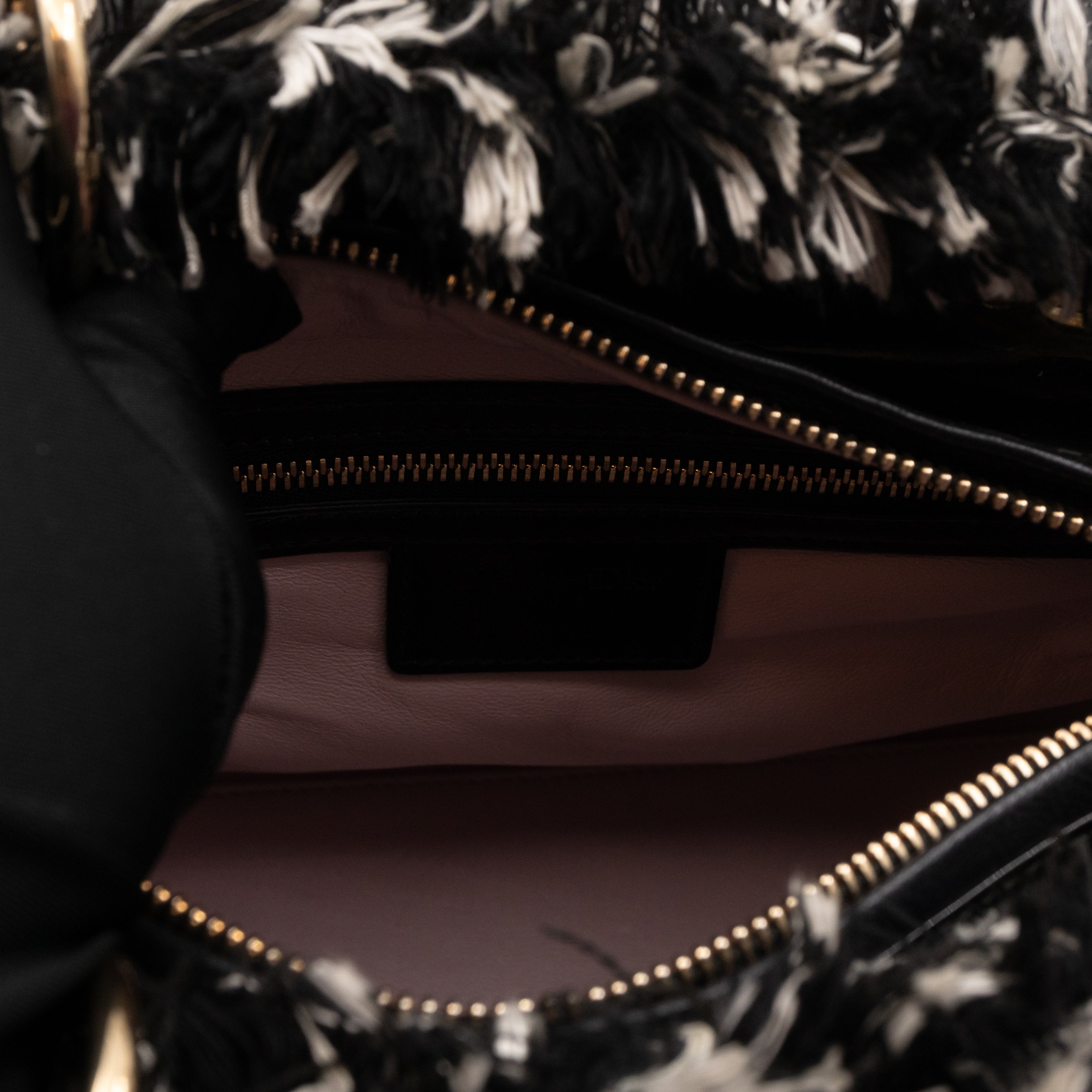 Lady Dior Medium Black & White Tweed