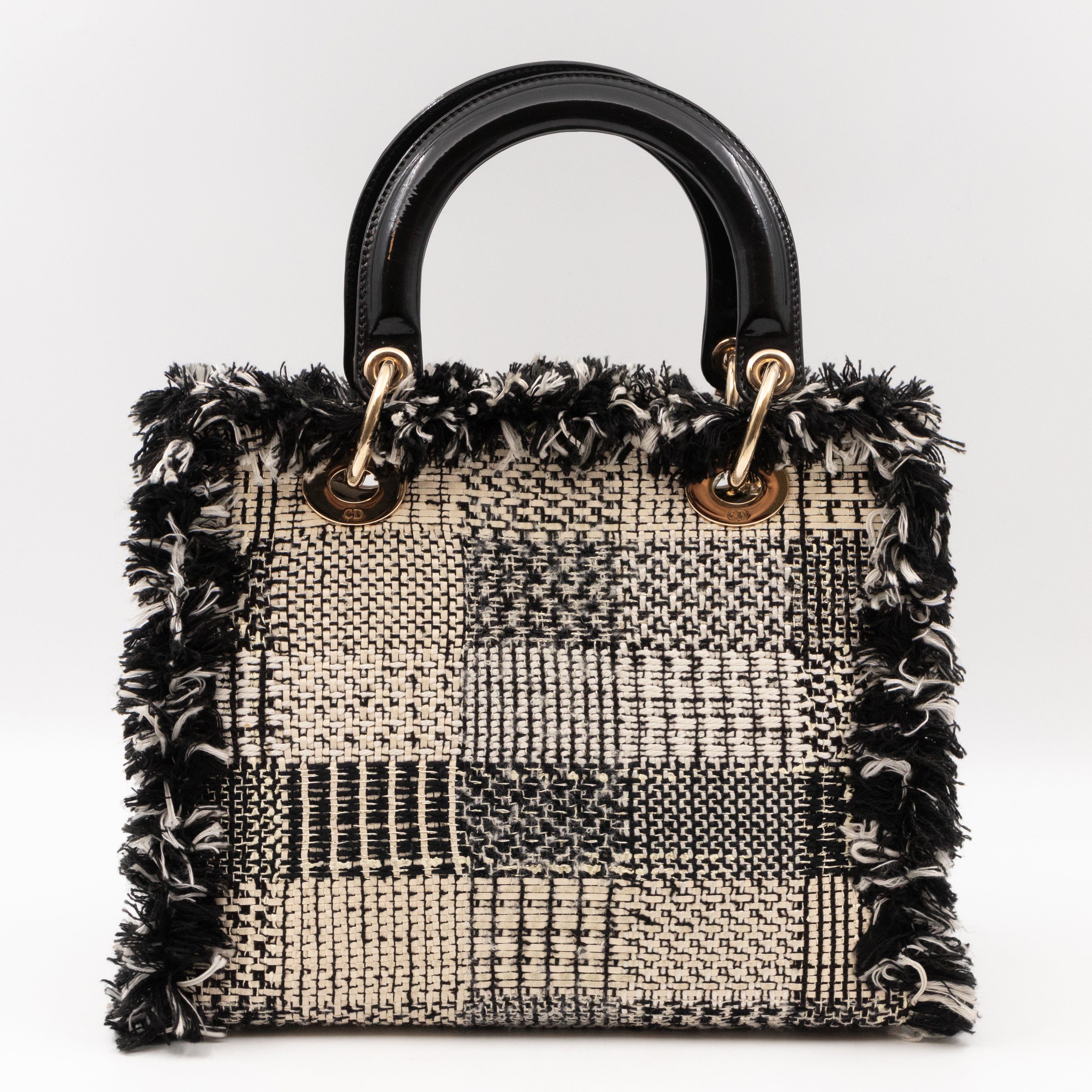 Lady Dior Medium Black & White Tweed