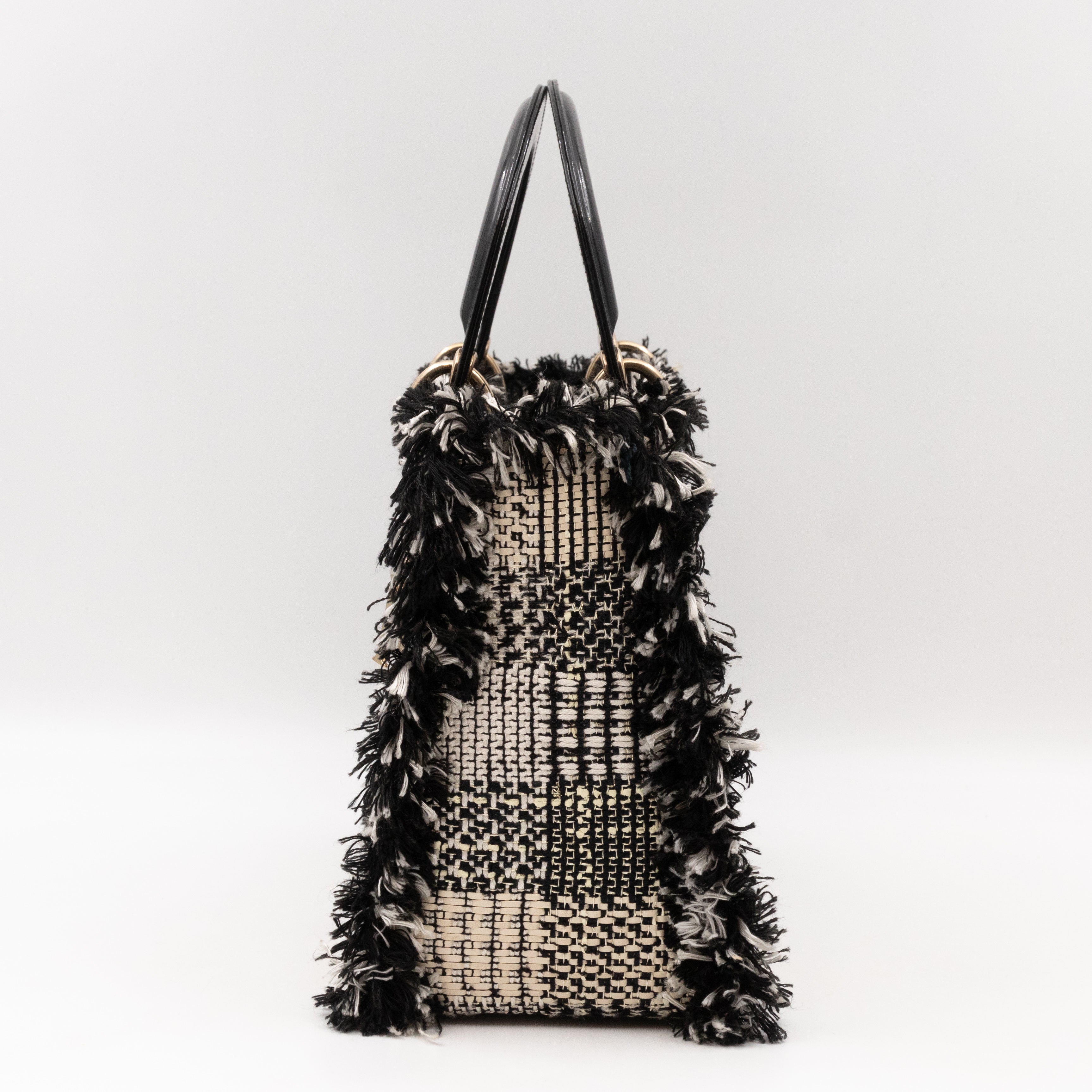 Lady Dior Medium Black & White Tweed