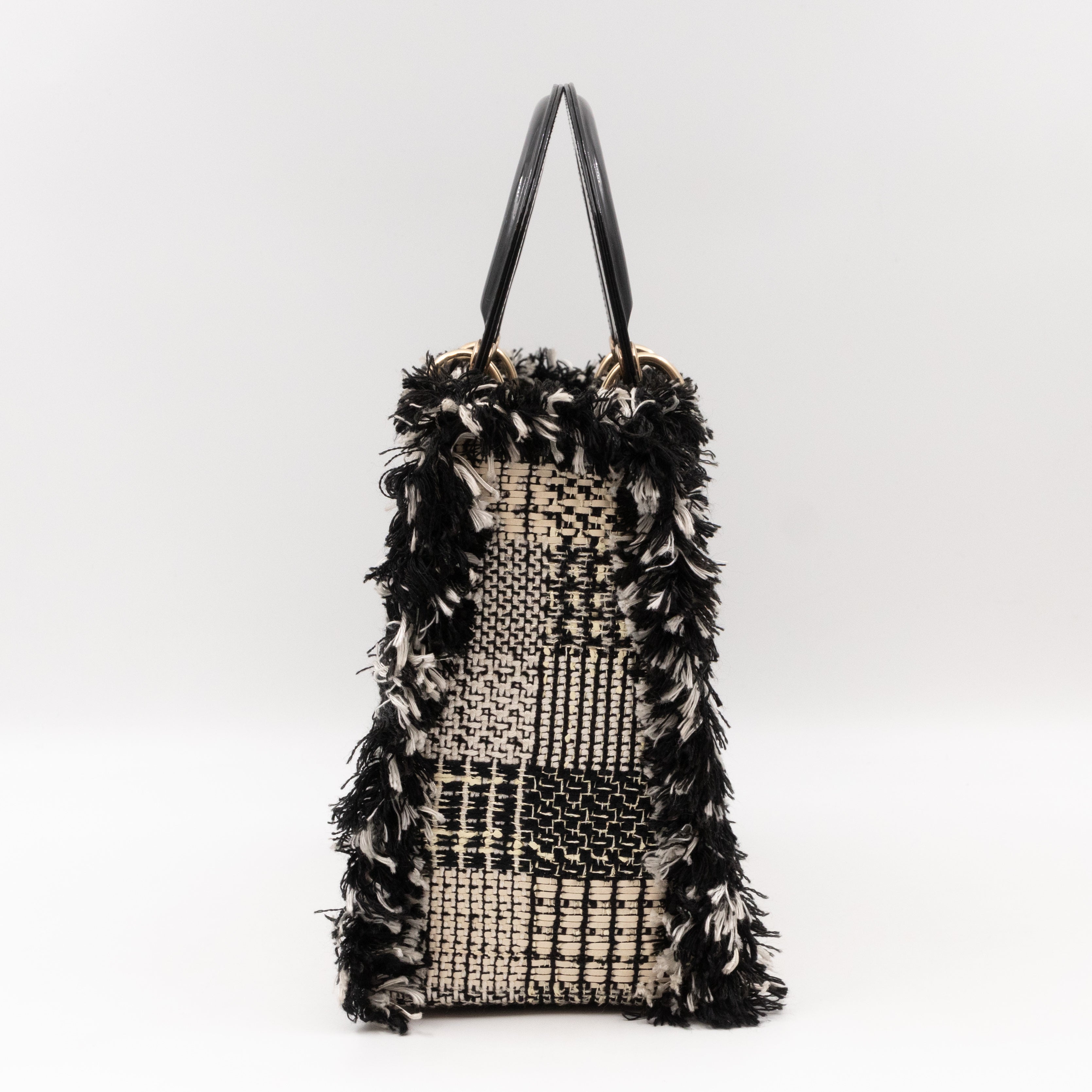 Lady Dior Medium Black & White Tweed