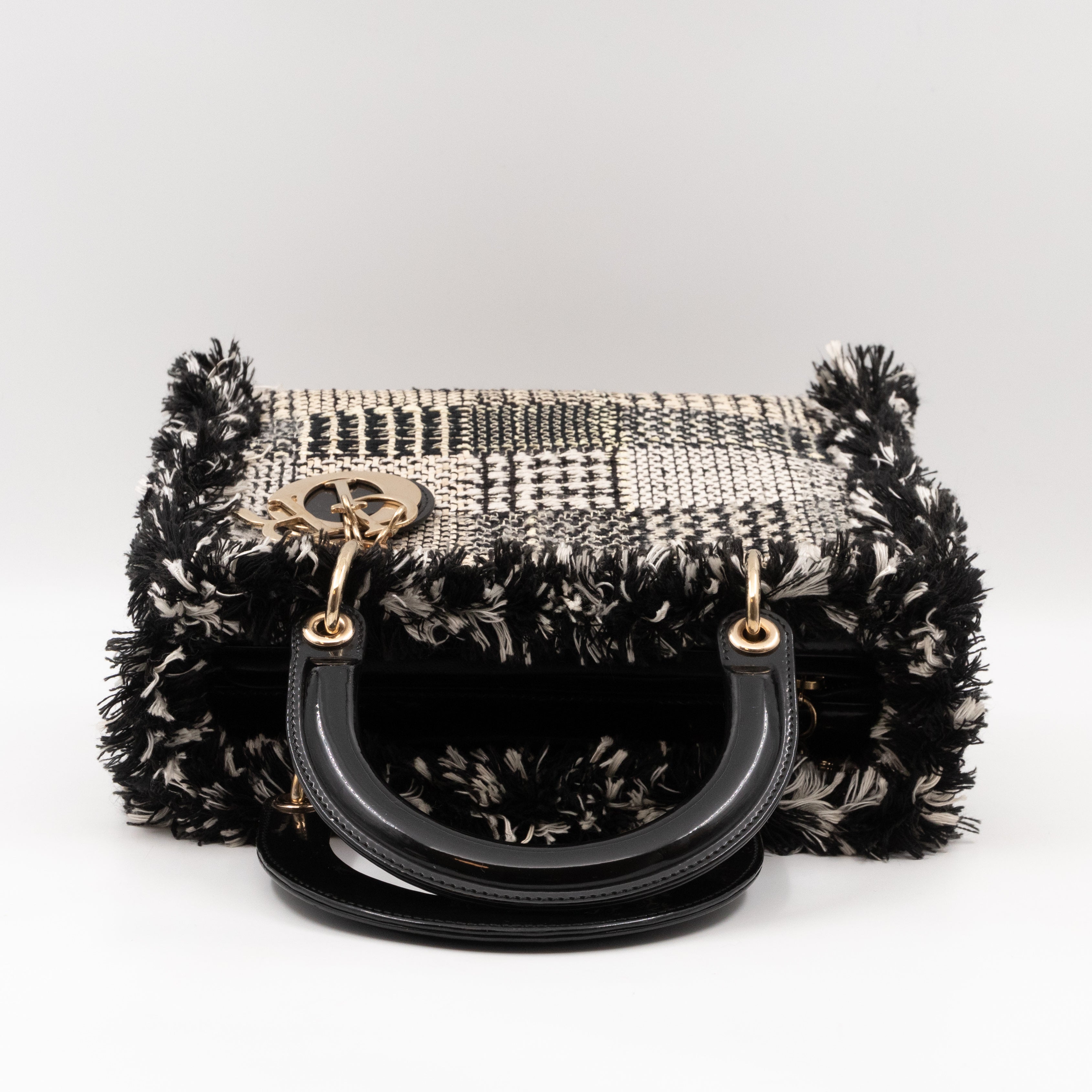 Lady Dior Medium Black & White Tweed