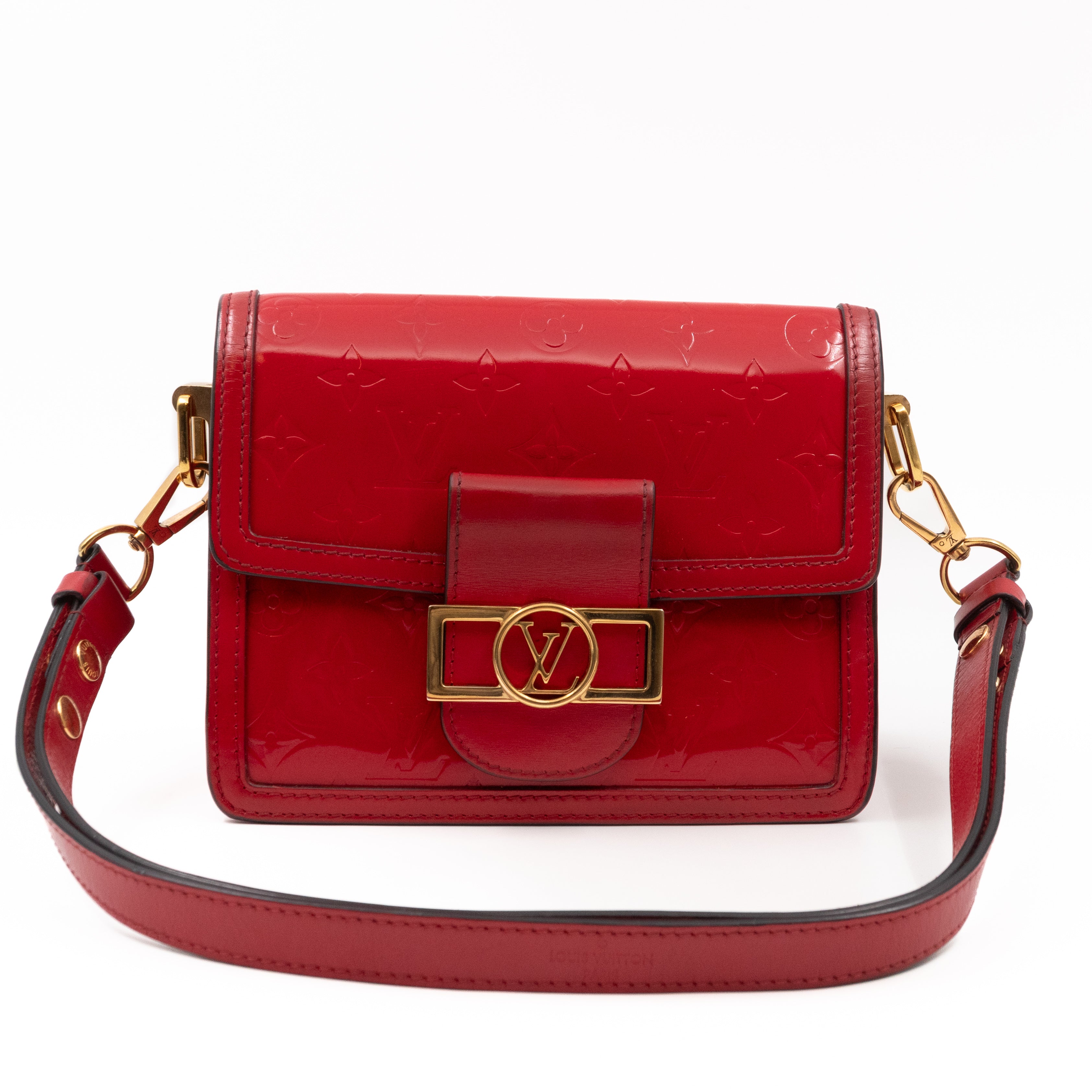Louis Vuitton Dauphine Mini Red Monogram Vernis – Queen Station