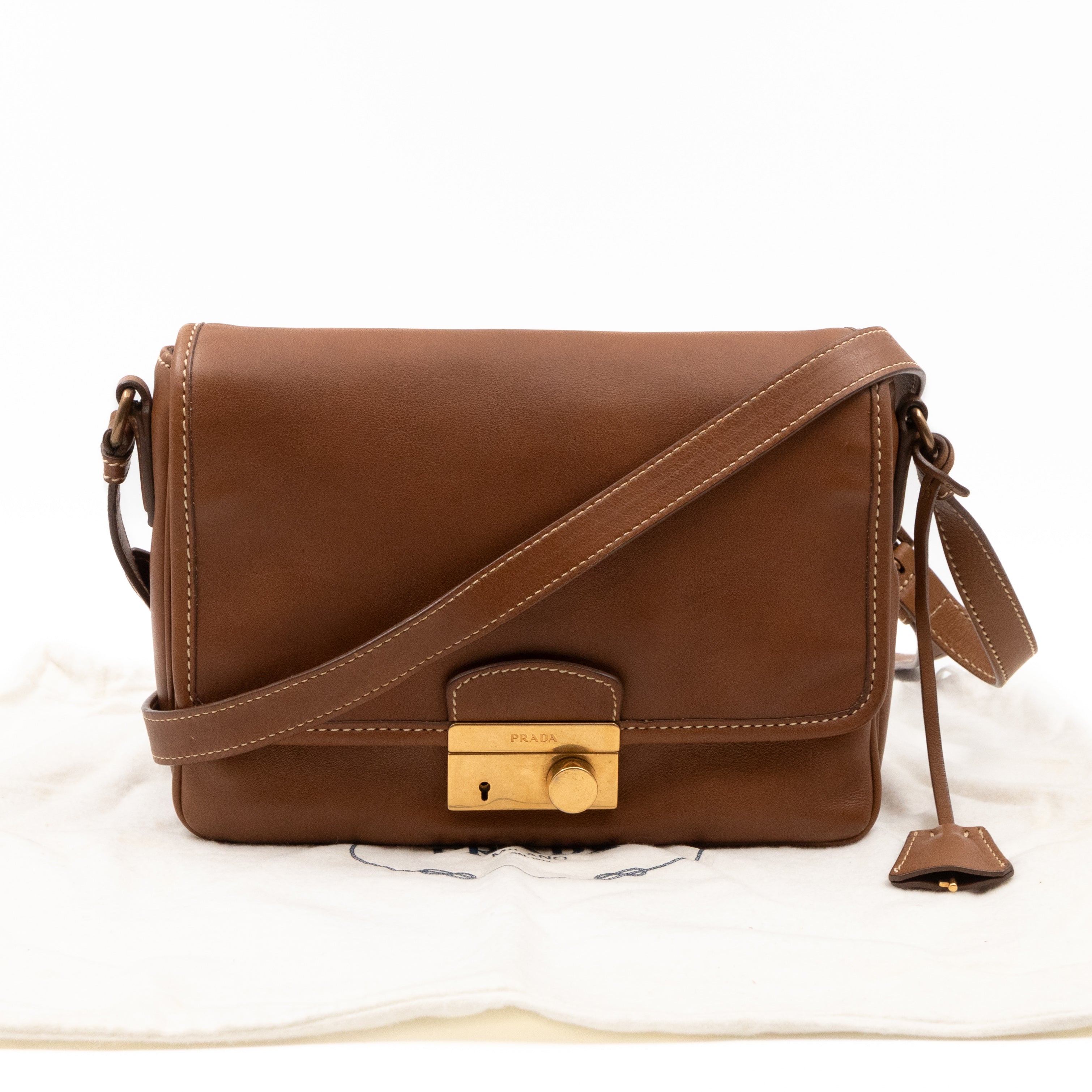 Sound Crossbody Bag Brown Leather