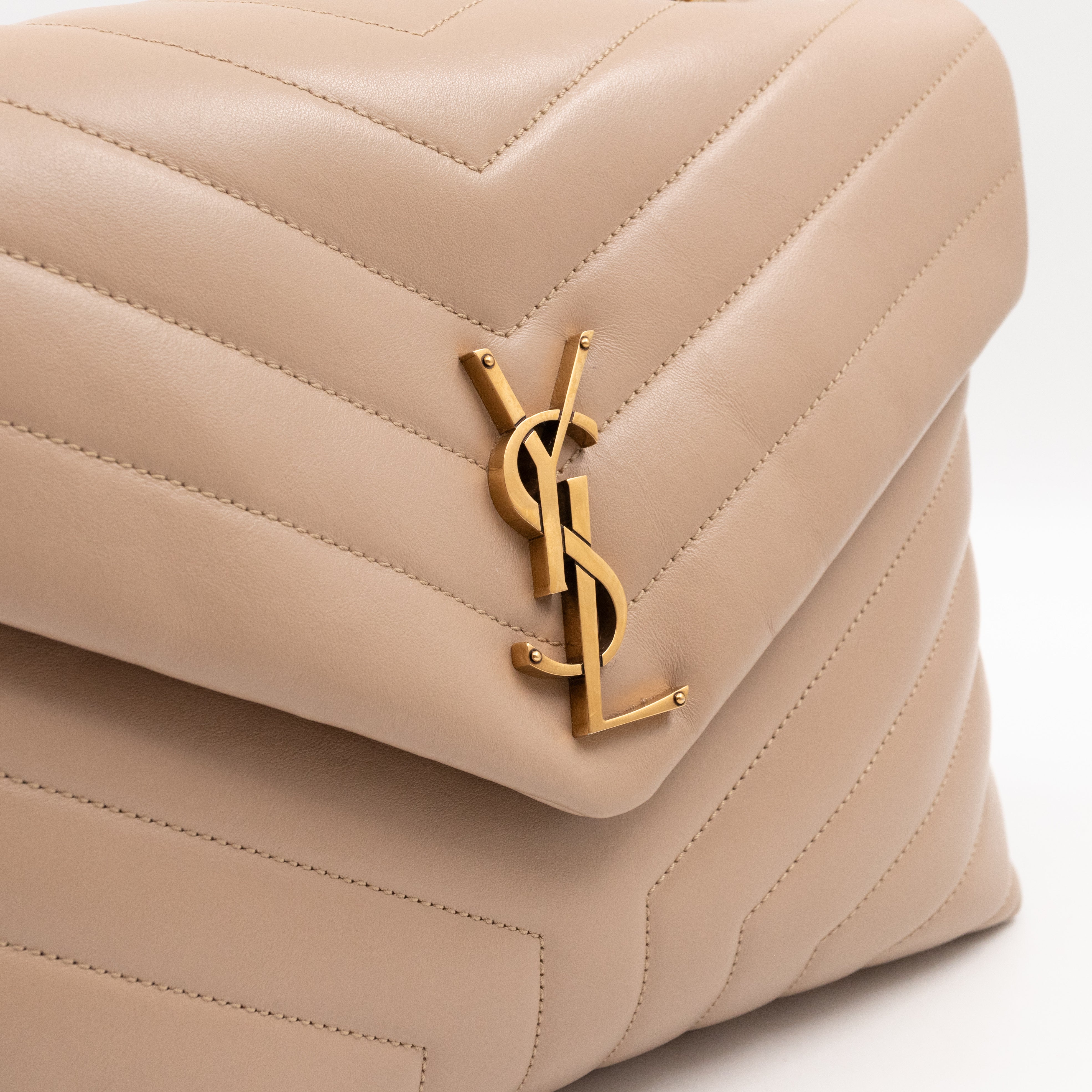 Loulou Medium Beige Leather