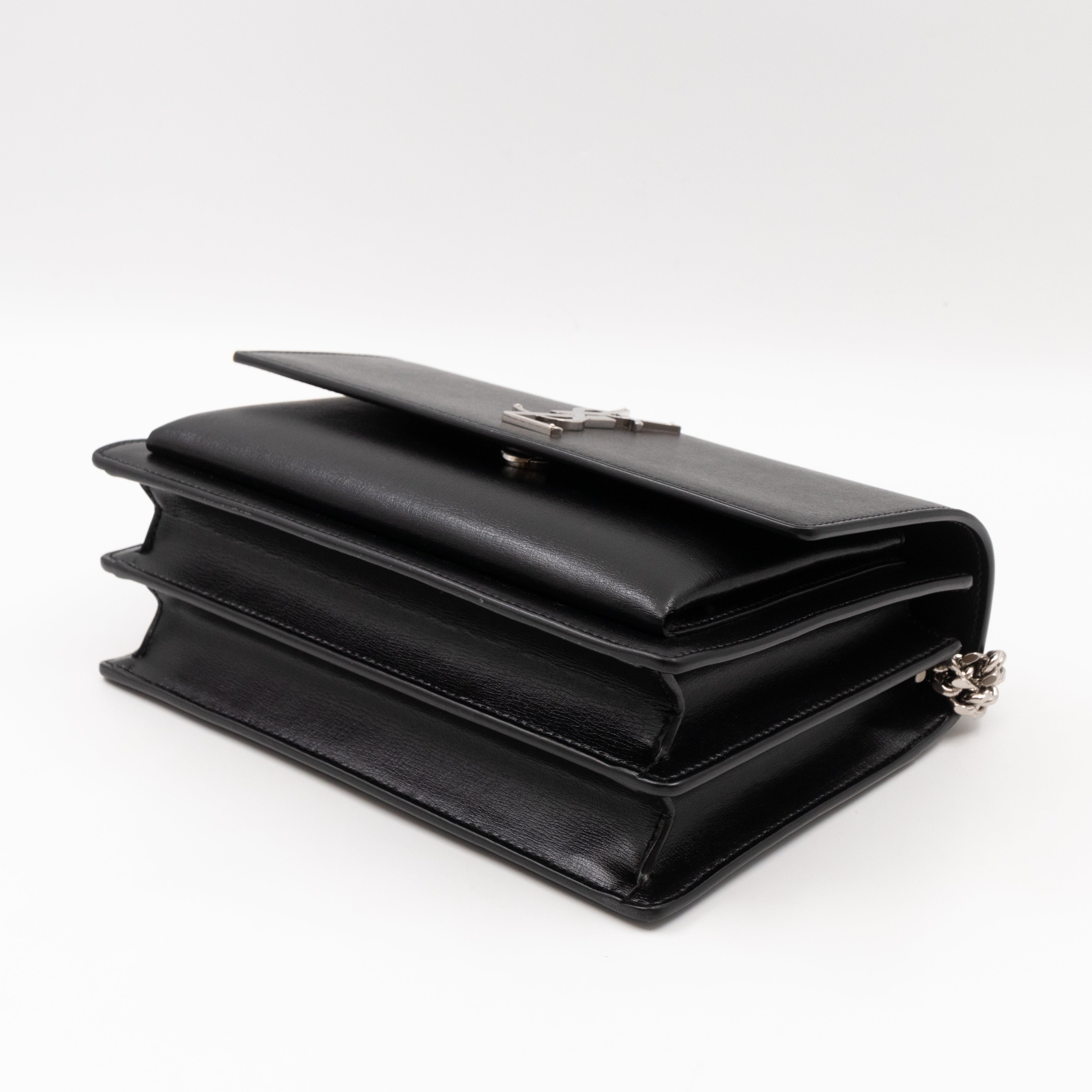 Sunset Medium Black Smooth Leather