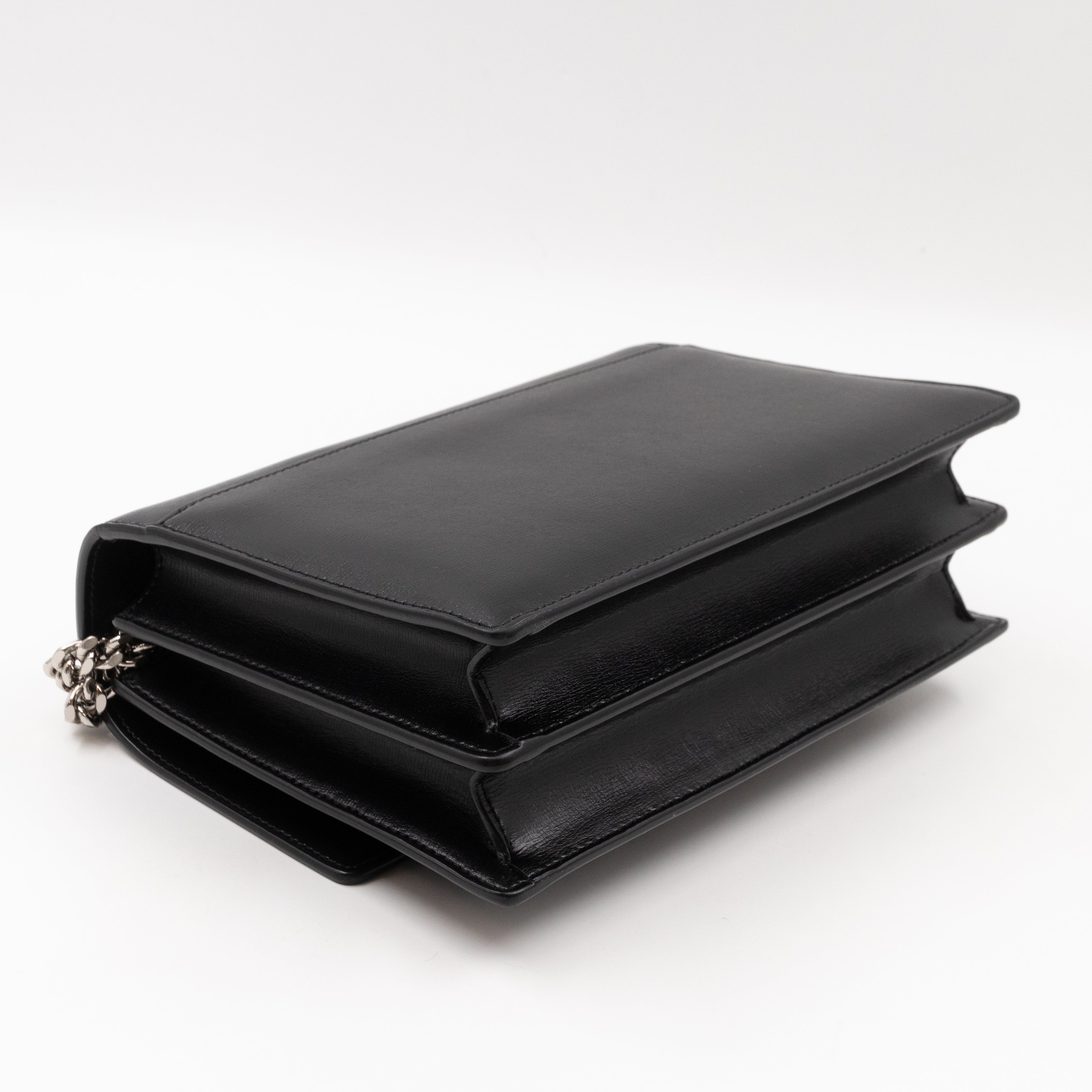 Sunset Medium Black Smooth Leather