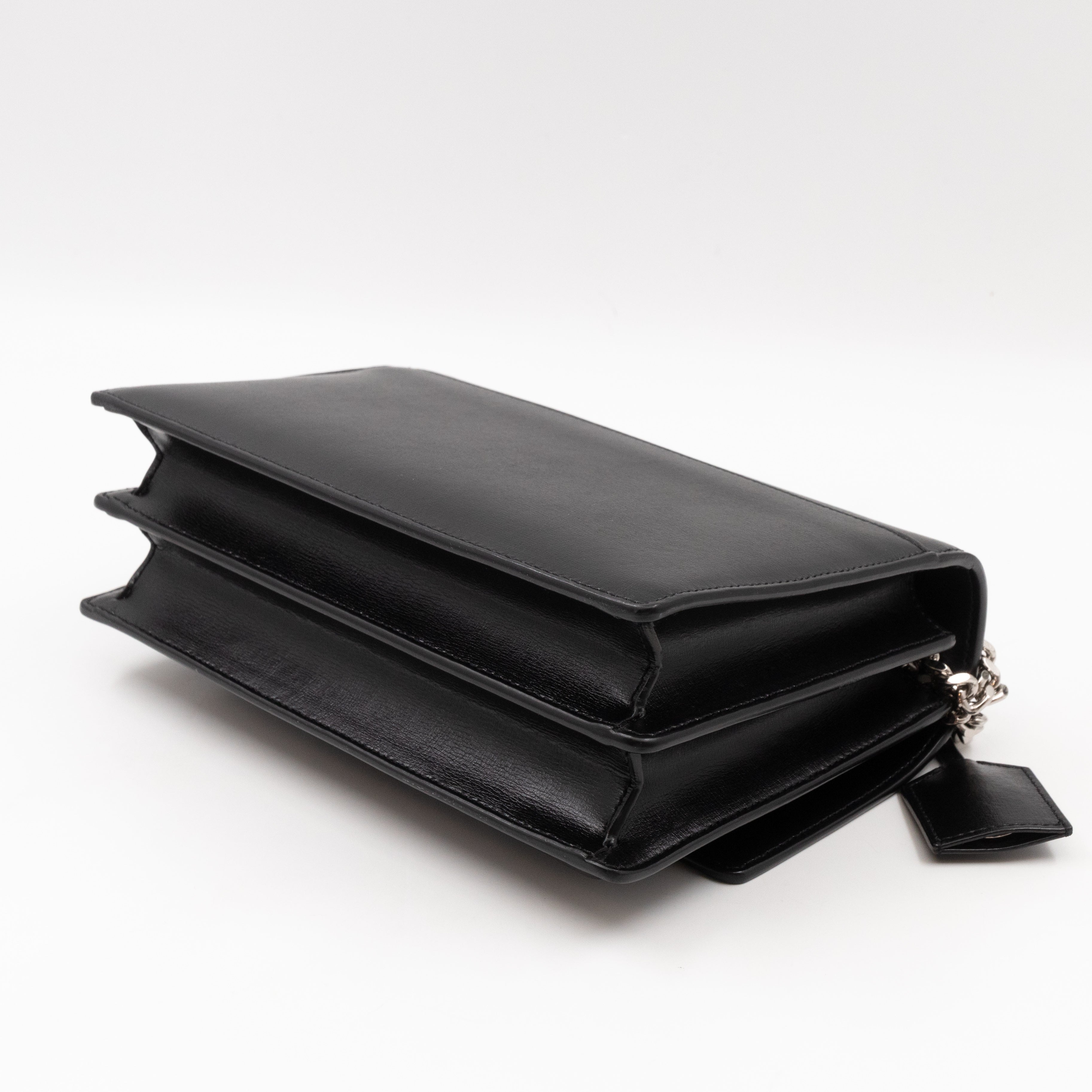 Sunset Medium Black Smooth Leather