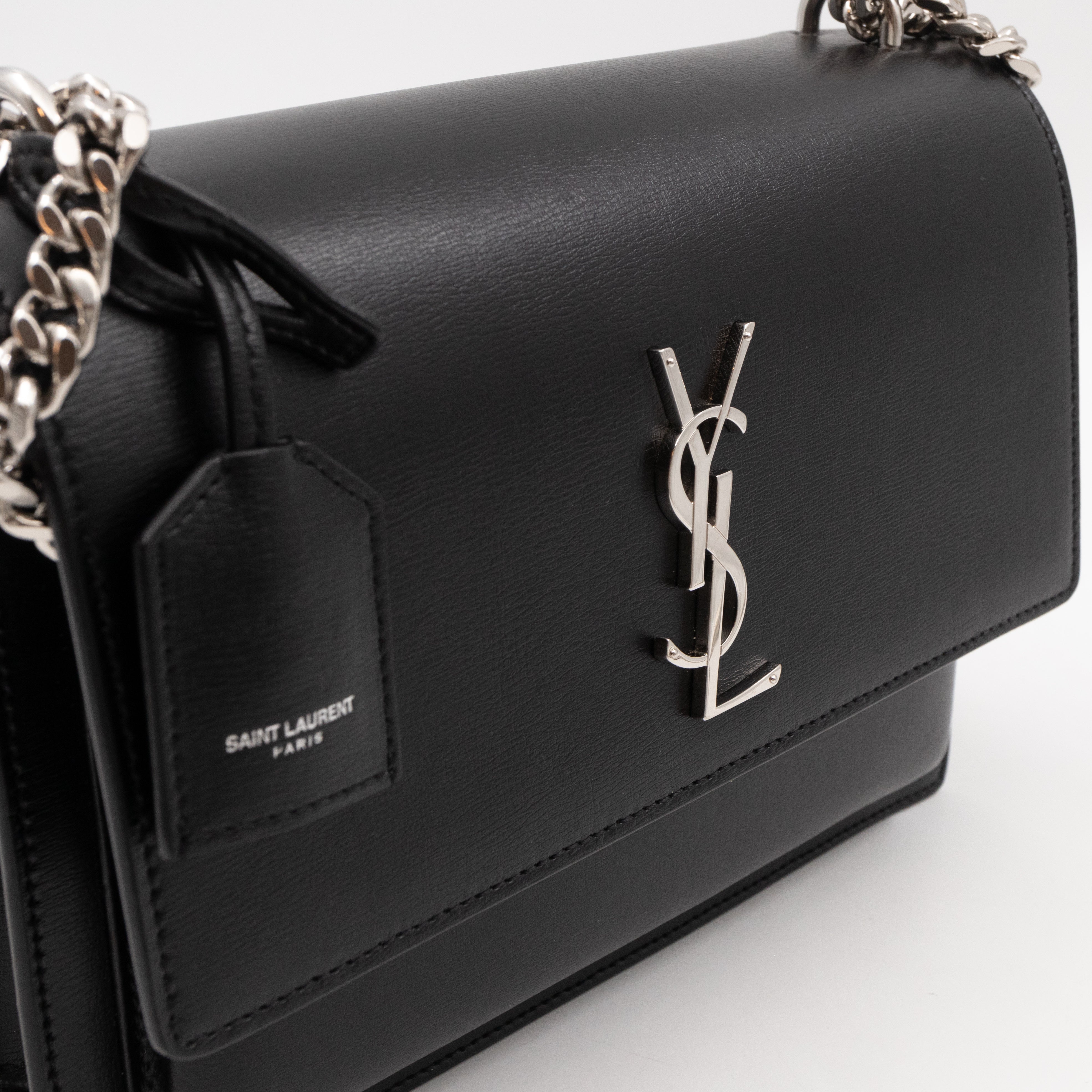 Sunset Medium Black Smooth Leather