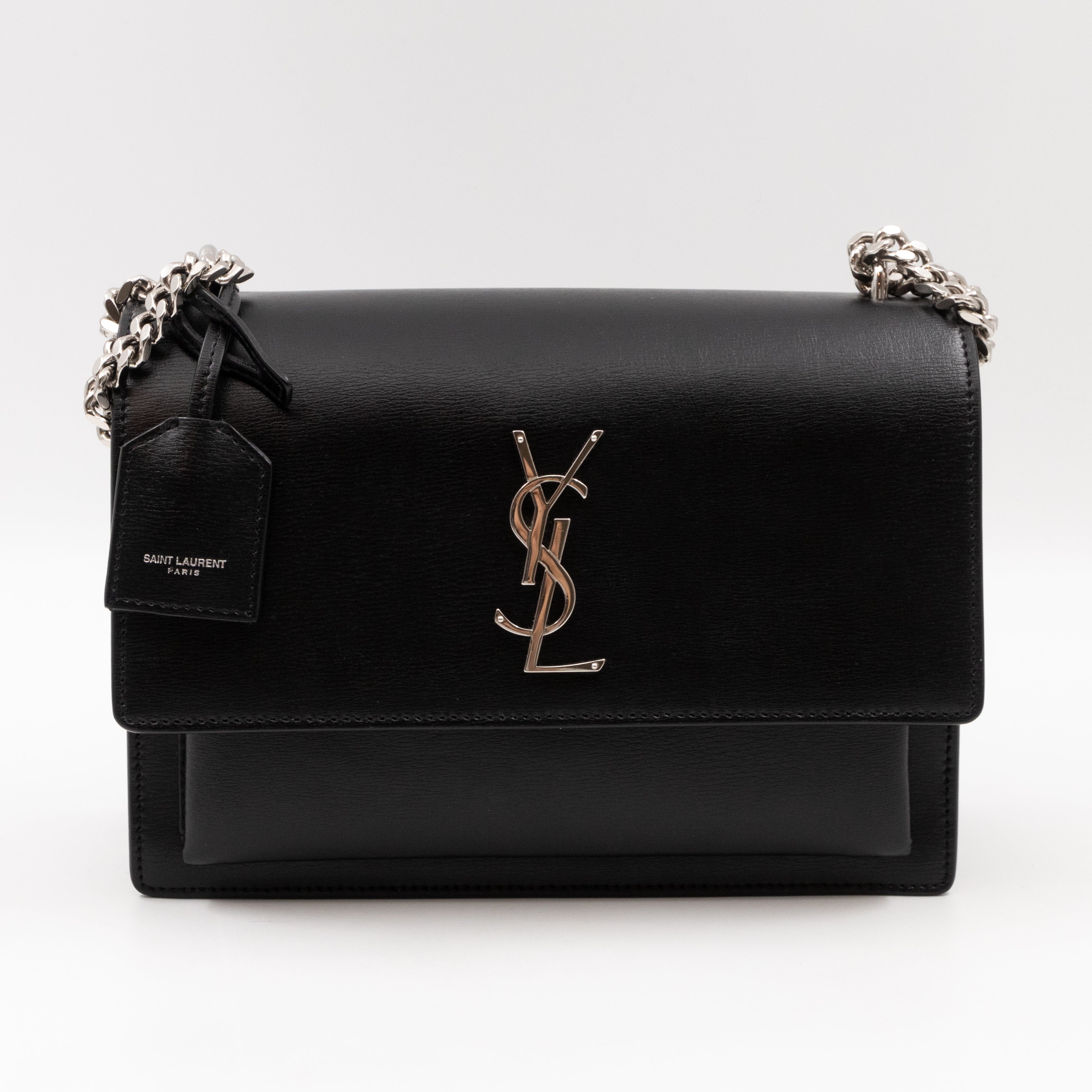 Sunset Medium Black Smooth Leather