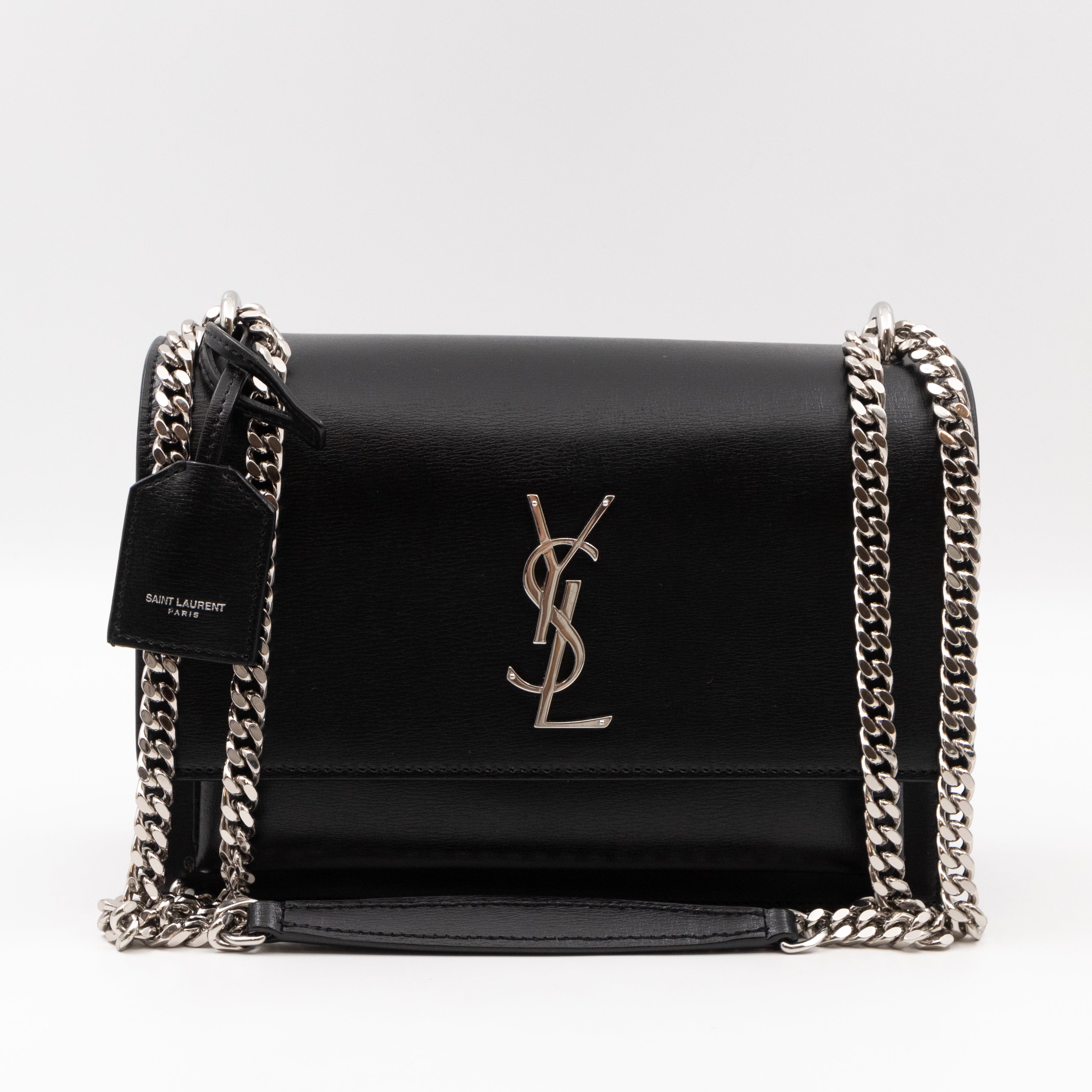 Sunset Medium Black Smooth Leather